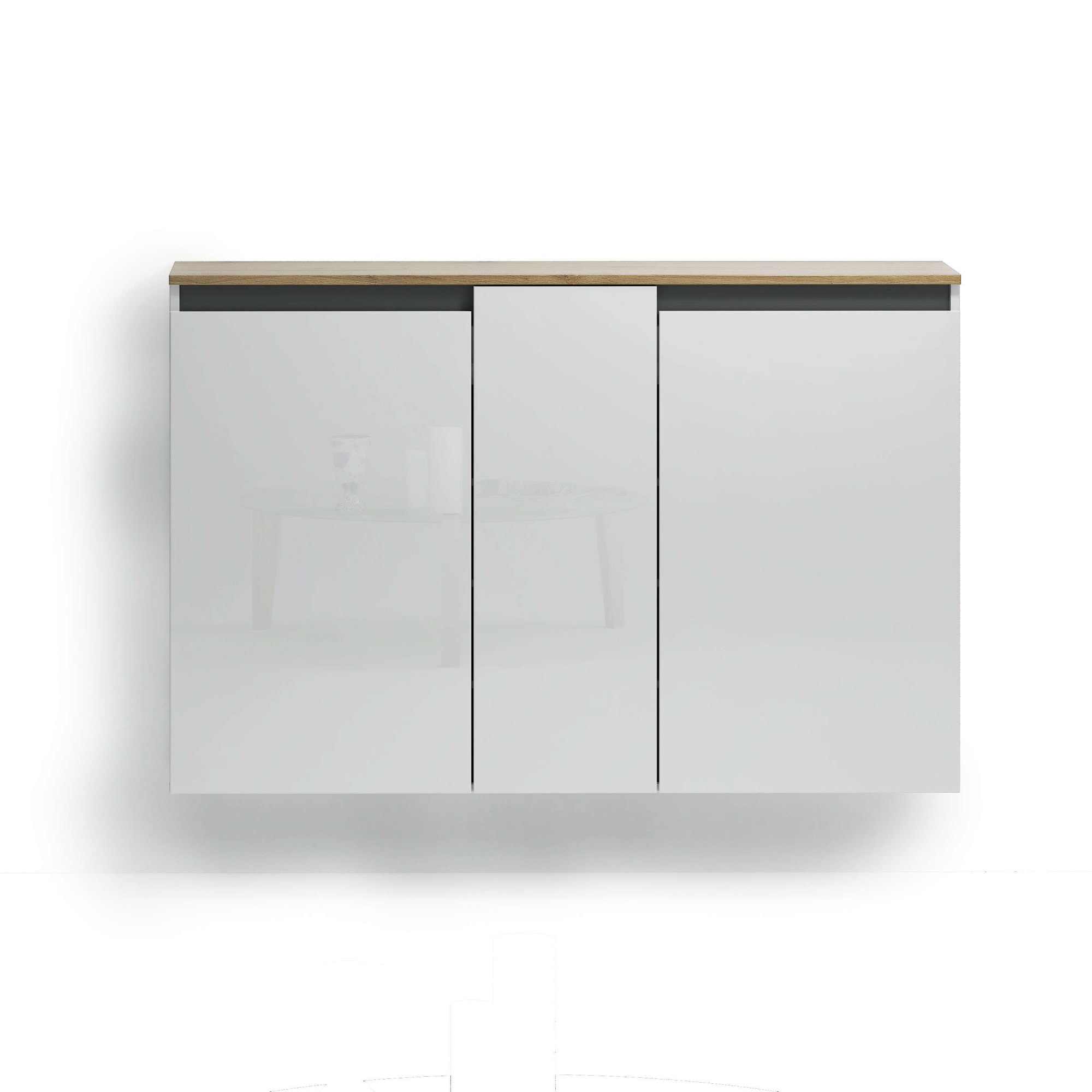 INOSIGN Schuhschrank »Zippo, Schuhkommode,Schuhregal,Made in Italy,hängend«, (1 St.), Front/Korpus hochglanz lackiert B/T: 130x35 cm,5 Fächer,25 paar Schuhe