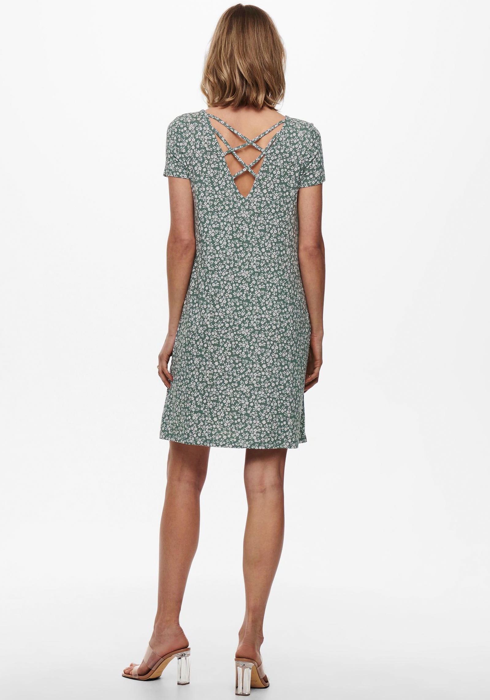 ONLY Minikleid »ONLBERA BACK LACE UP S/S DRESS JRS NOOS«