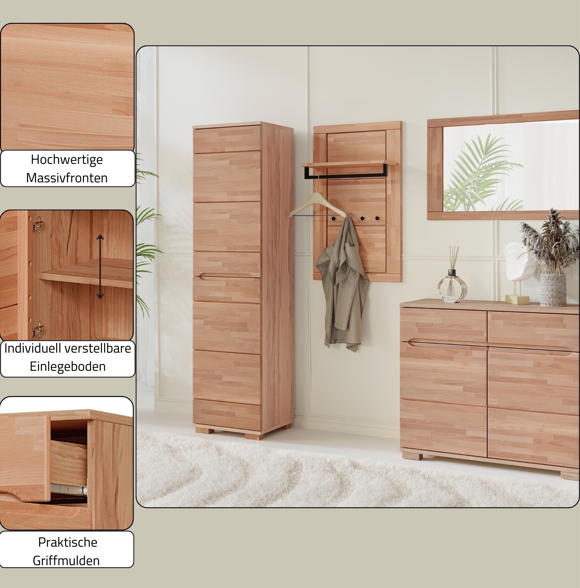 Home affaire Garderoben-Set 4 Stk. tlg.