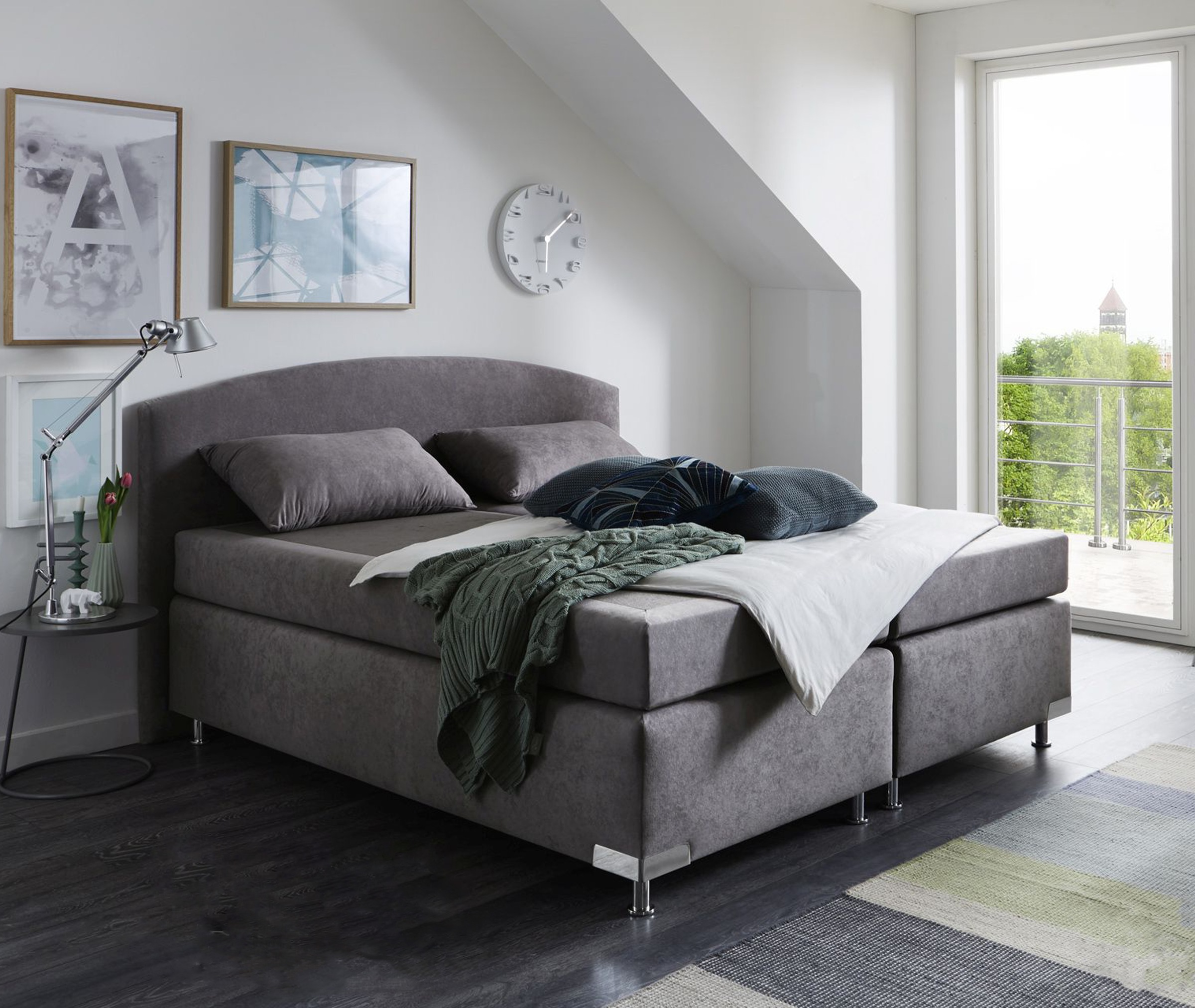Westfalia Schlafkomfort Boxspringbett "Amsterdam", (Optional mit Topper) günstig online kaufen
