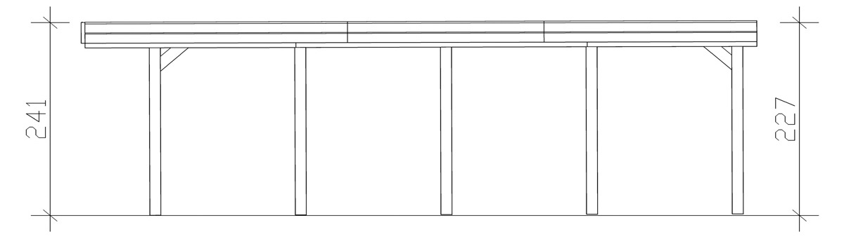 Skanholz Einzelcarport »Friesland«, Holz, 355 cm, grün