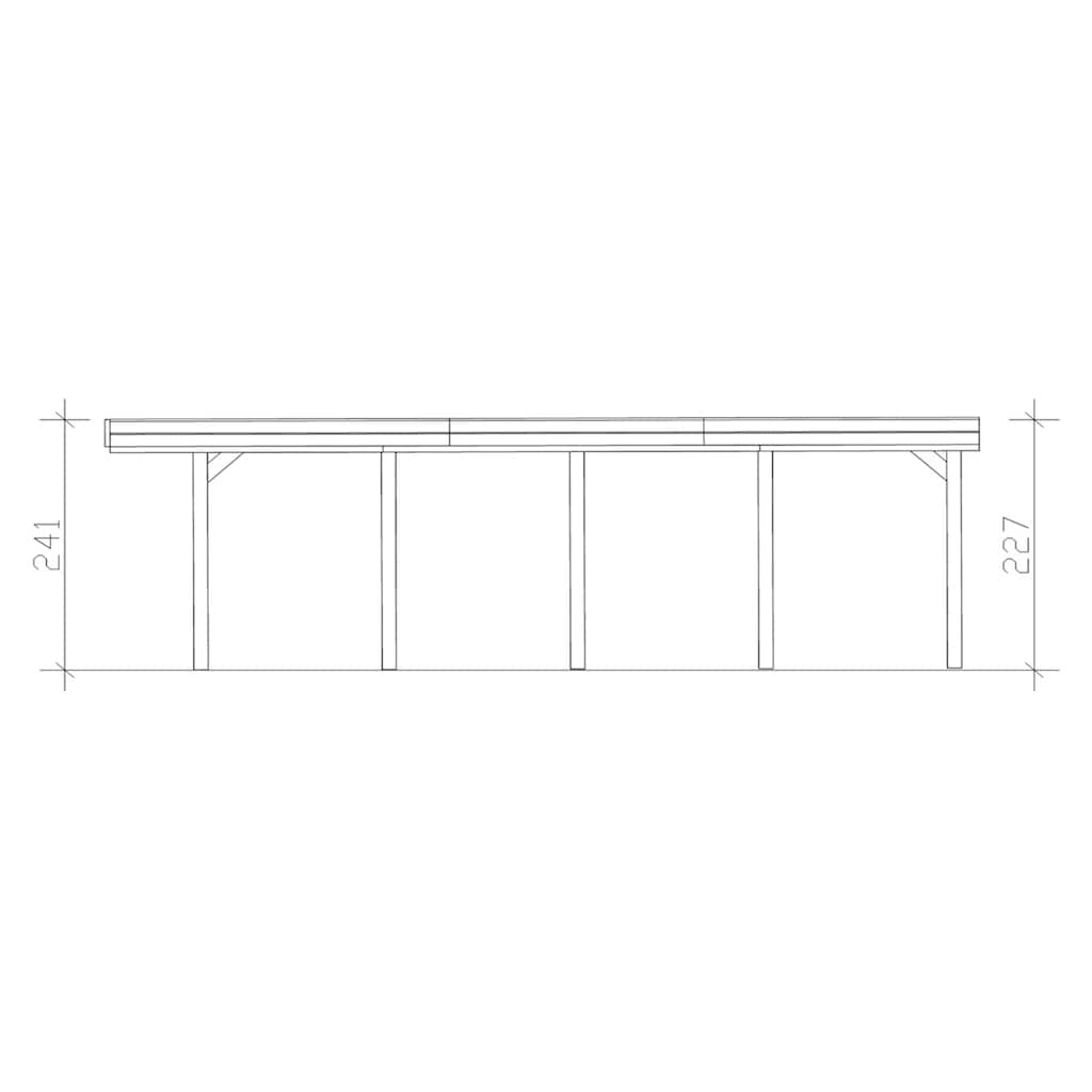 Skanholz Einzelcarport »Friesland«, Holz, 355 cm, grün