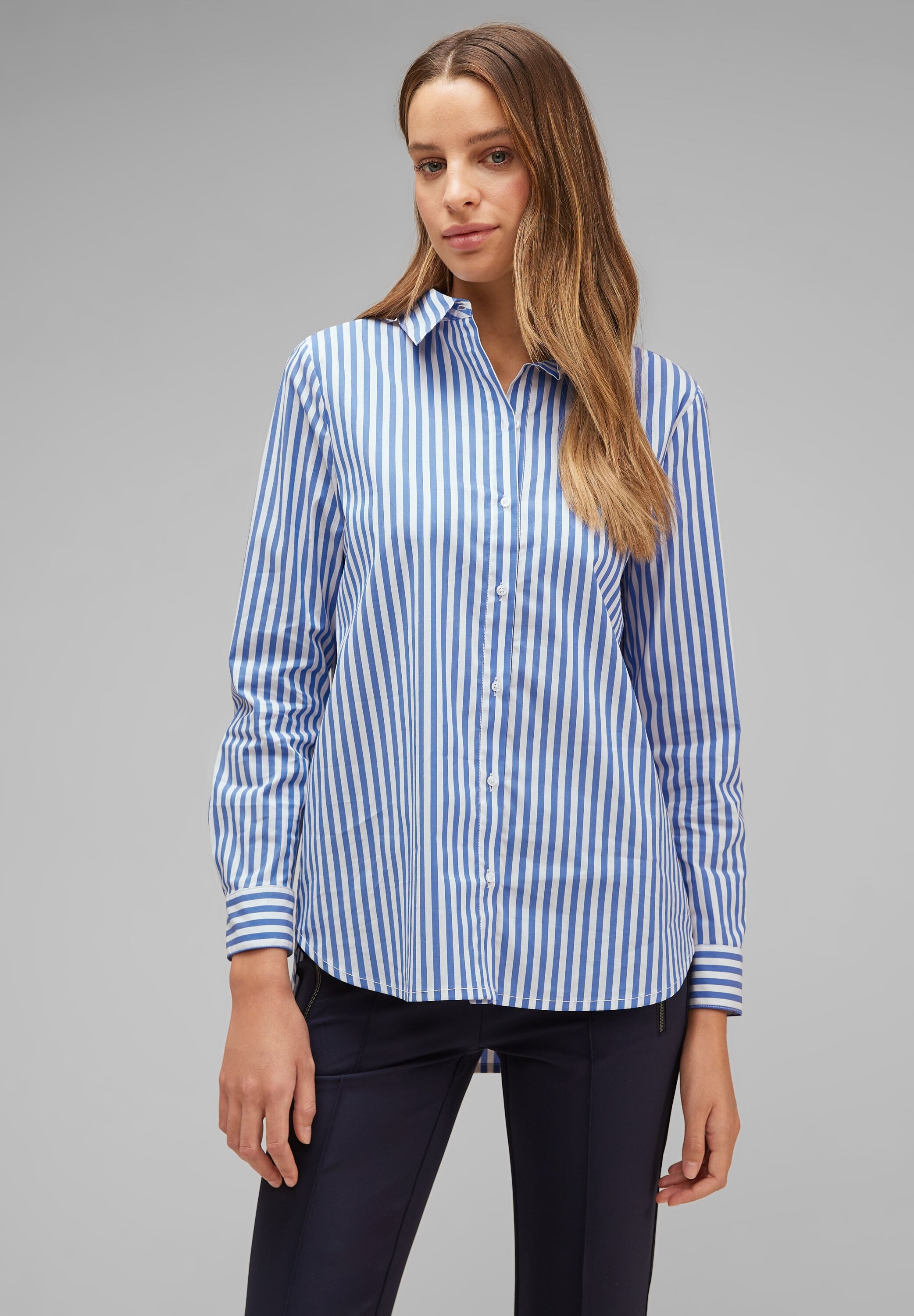 STREET ONE Longbluse "Striped Office Blouse", mit Streifenmuster