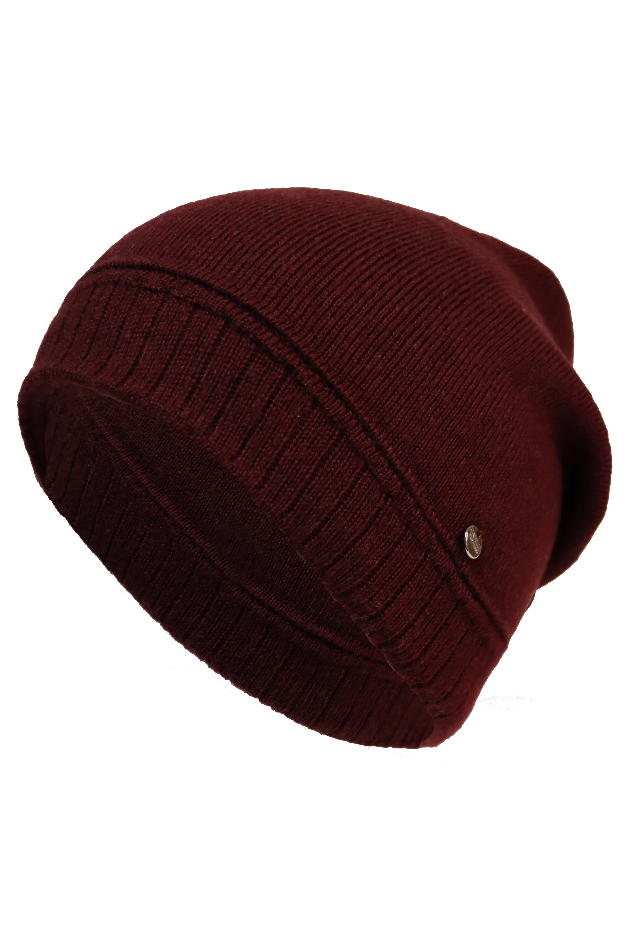 Capelli New York Strickmütze Metall-Logo, gerafft, Feinstrick günstig online kaufen