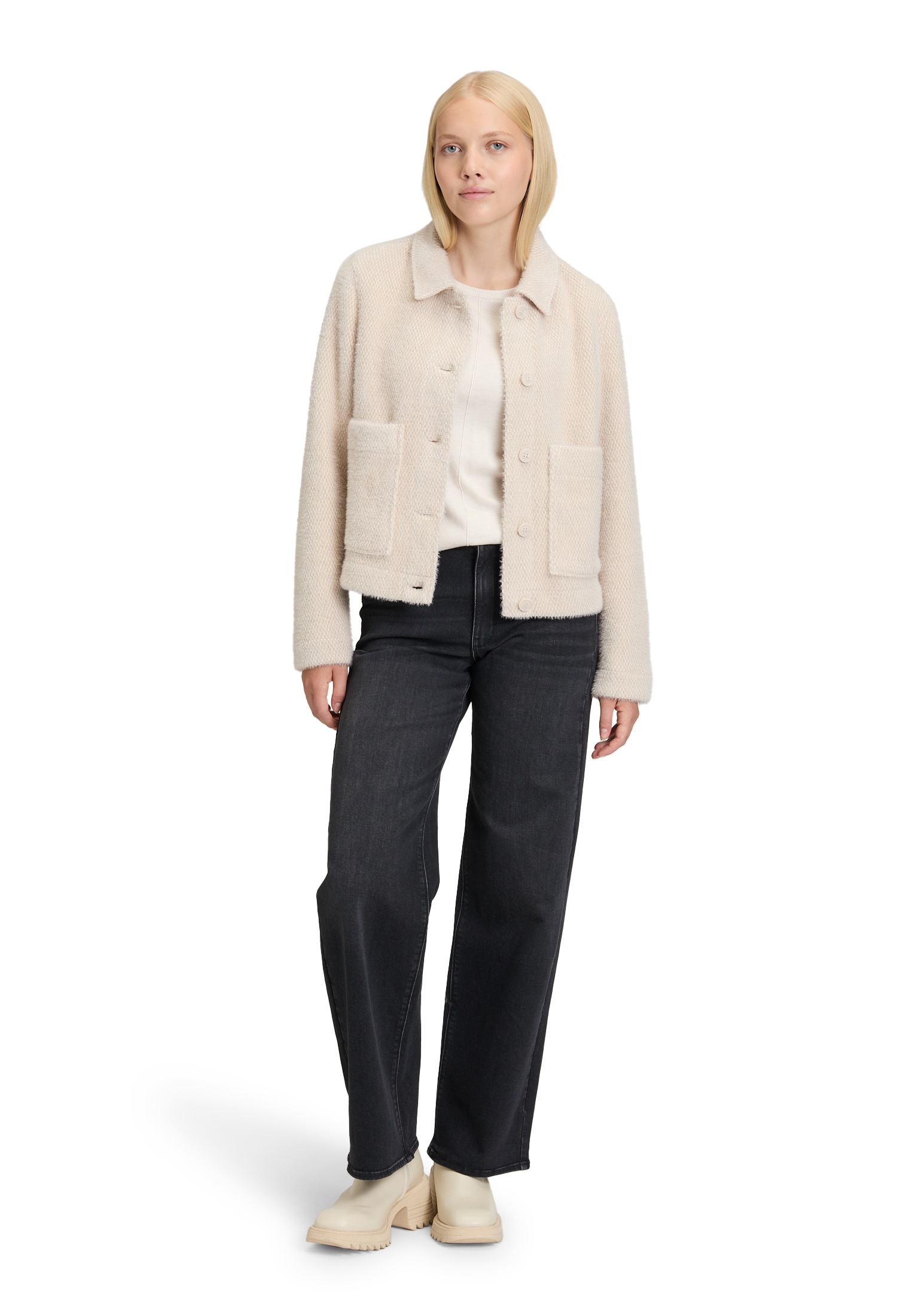Betty&Co Canvasjacke »Betty & Co Damen Casual-Jacke mit Kragen«
