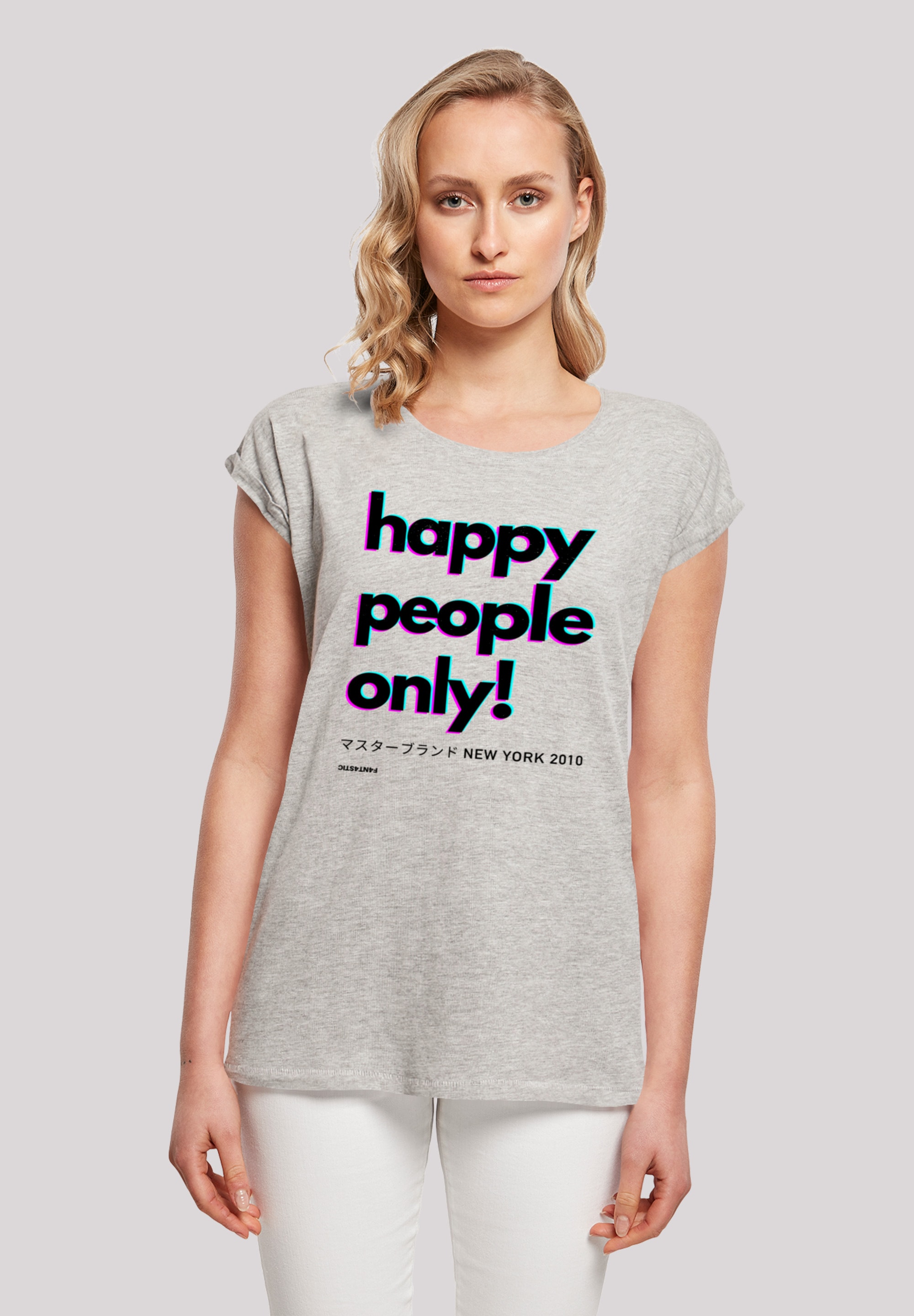 F4NT4STIC T-Shirt "Happy people only New York", Print