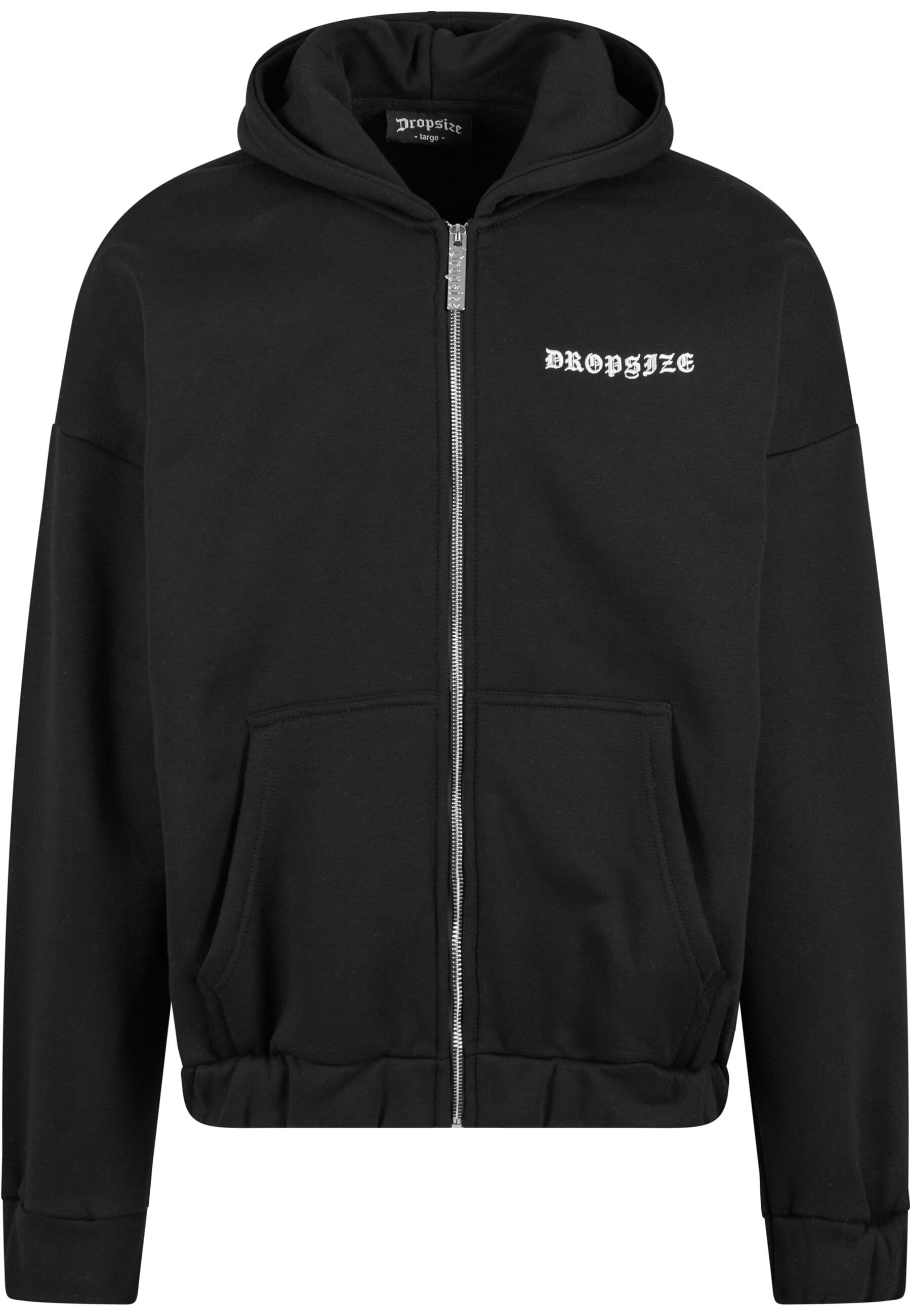 Dropsize Sweatjacke "Dropsize Herren Super Heavy Oversized Crime Zip Hoodie günstig online kaufen