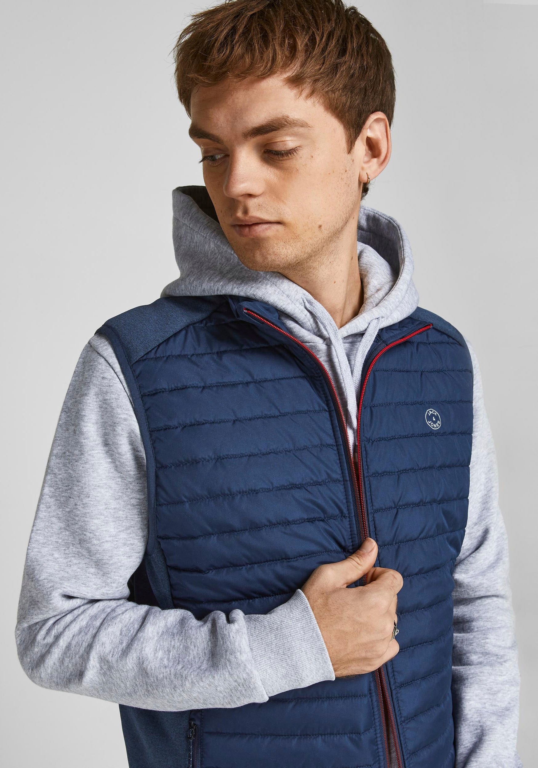 Jack & Jones Steppweste "JJEMULTI BODYWARMER COLLAR NOOS" normal, Polyester günstig online kaufen