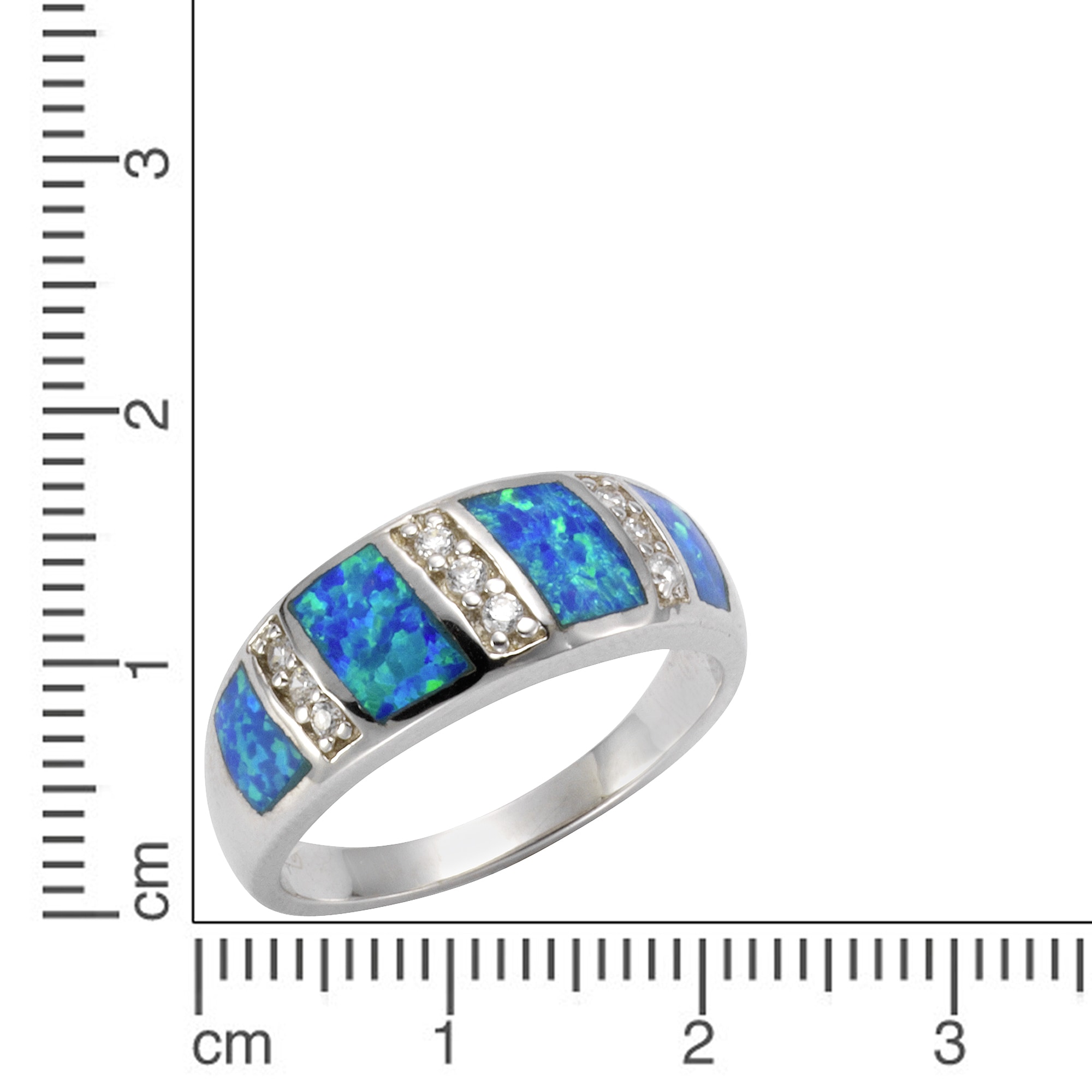Vivance Fingerring »925/- Sterling Silber synth. Opal Zirkonia«