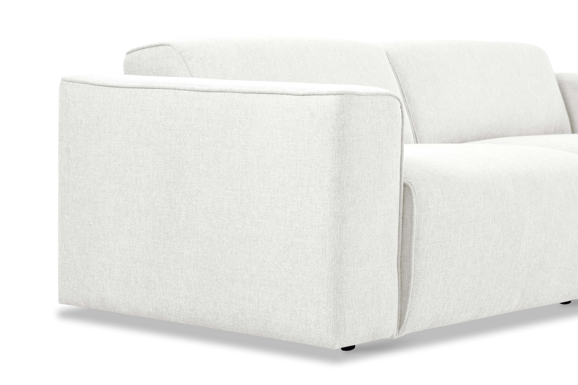 andas 3-Sitzer »Noord mit Kedernaht, Breite 232 cm«, Cord, Struktur, Webstoff, mit Wellenunterfederung, Massivholzrahmen