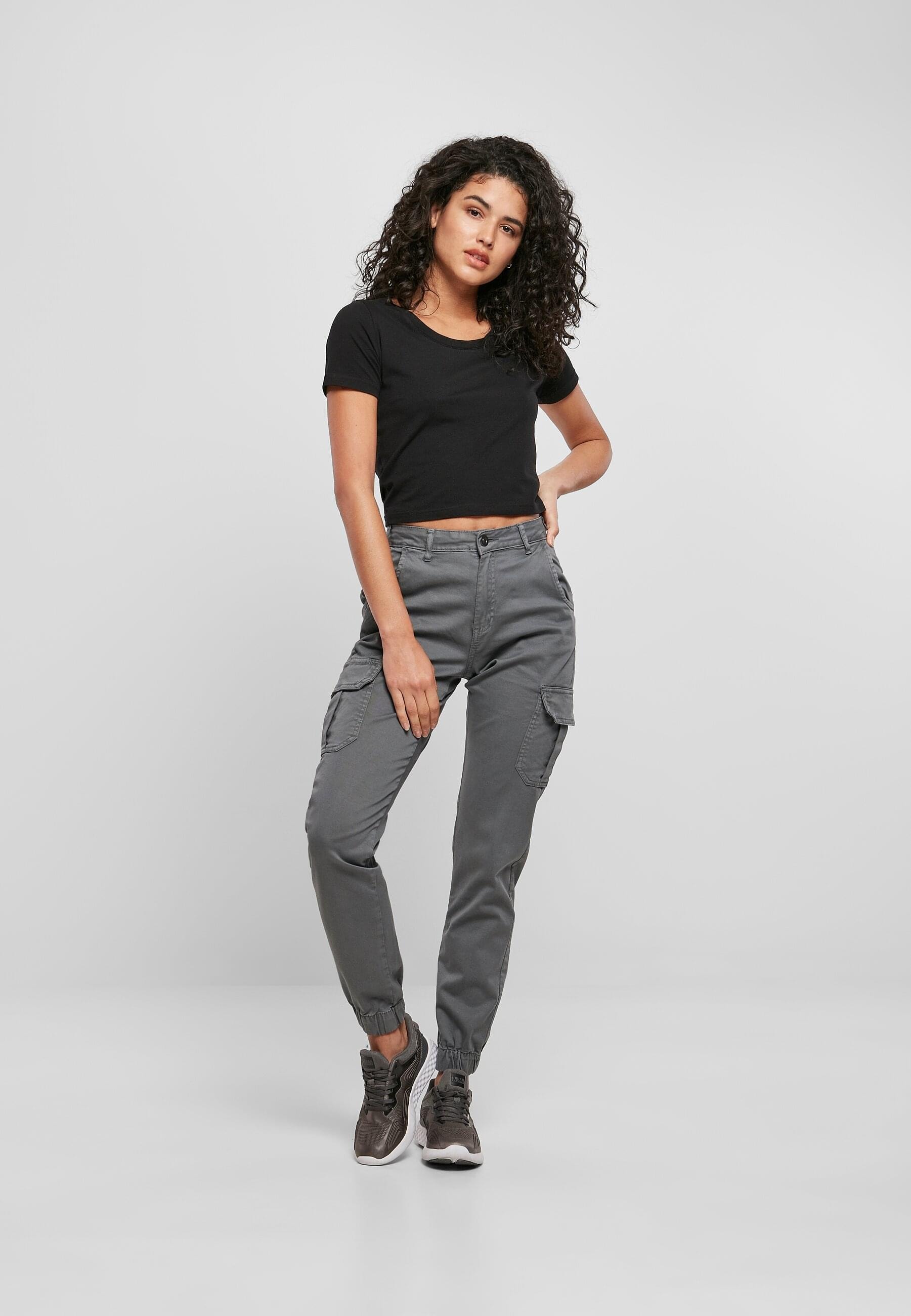 URBAN CLASSICS Cargohose »Urban Classics Damen Ladies High Waist Cargo Pants«, (1 tlg.)