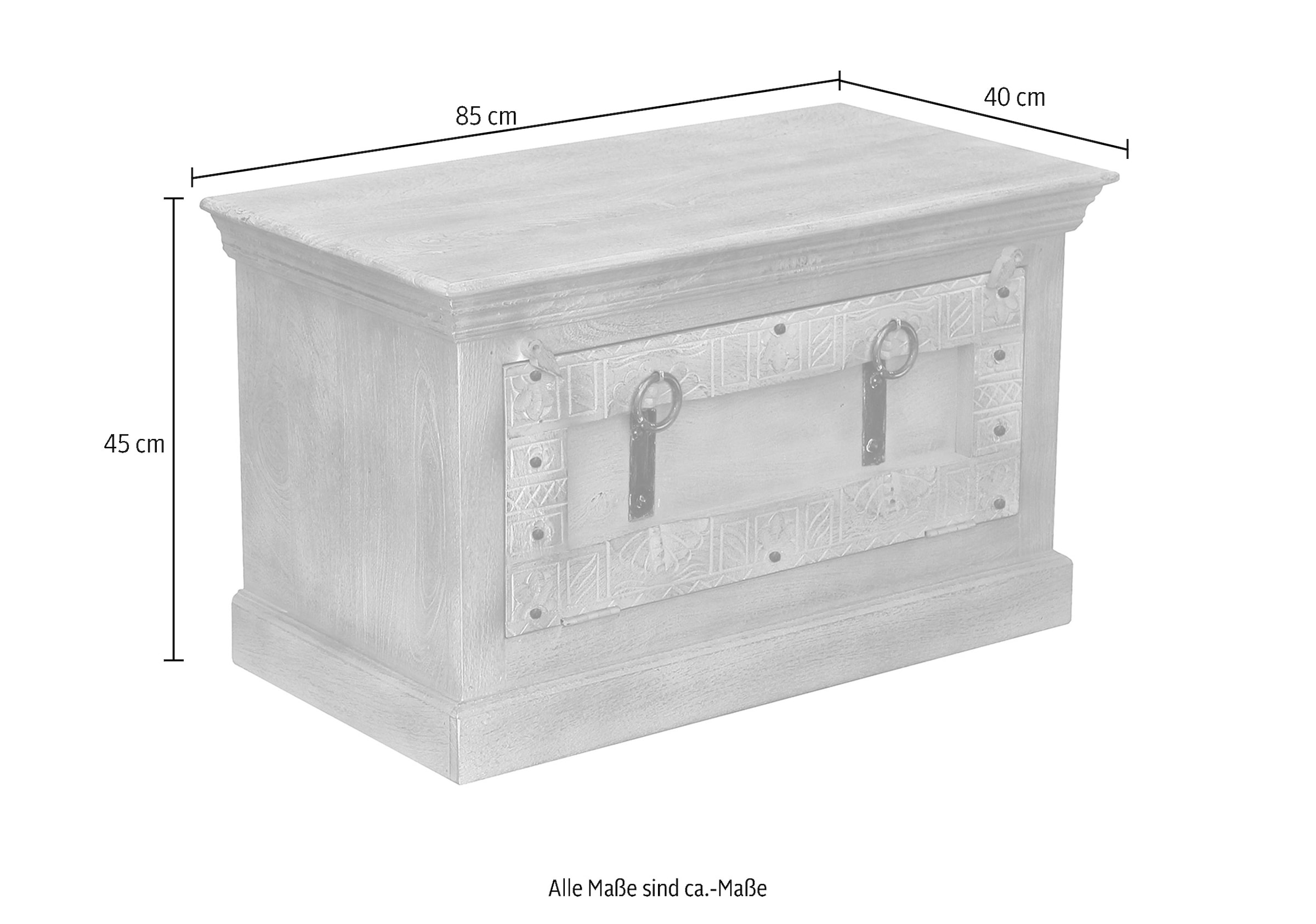 SIT Garderoben-Set, (Set, 5 St., Dielen-Set), Front mit aufwändigen Schnitzereien, Ringgriffe & Beschläge aus Metall