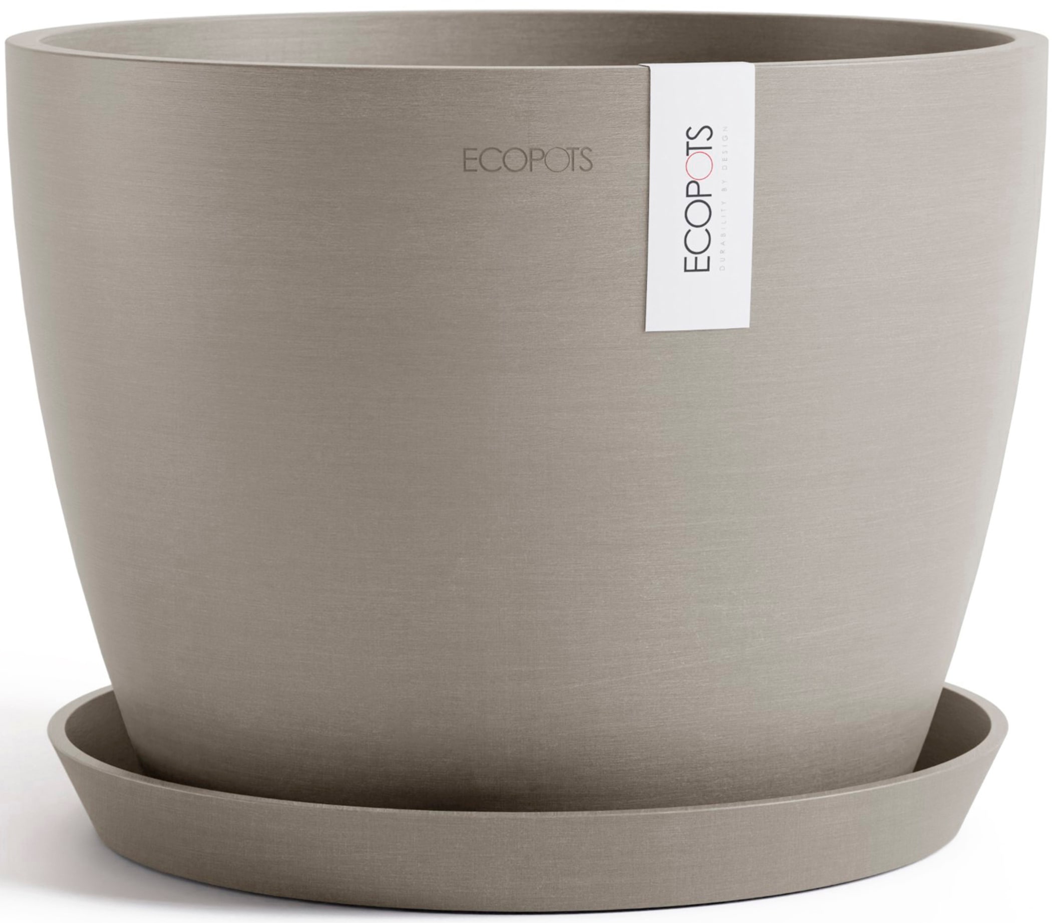 ECOPOTS Blumentopf »Stockholm 31 Taupe«, für innen und außen: frostsicher, bruchsicher und lichtbeständig