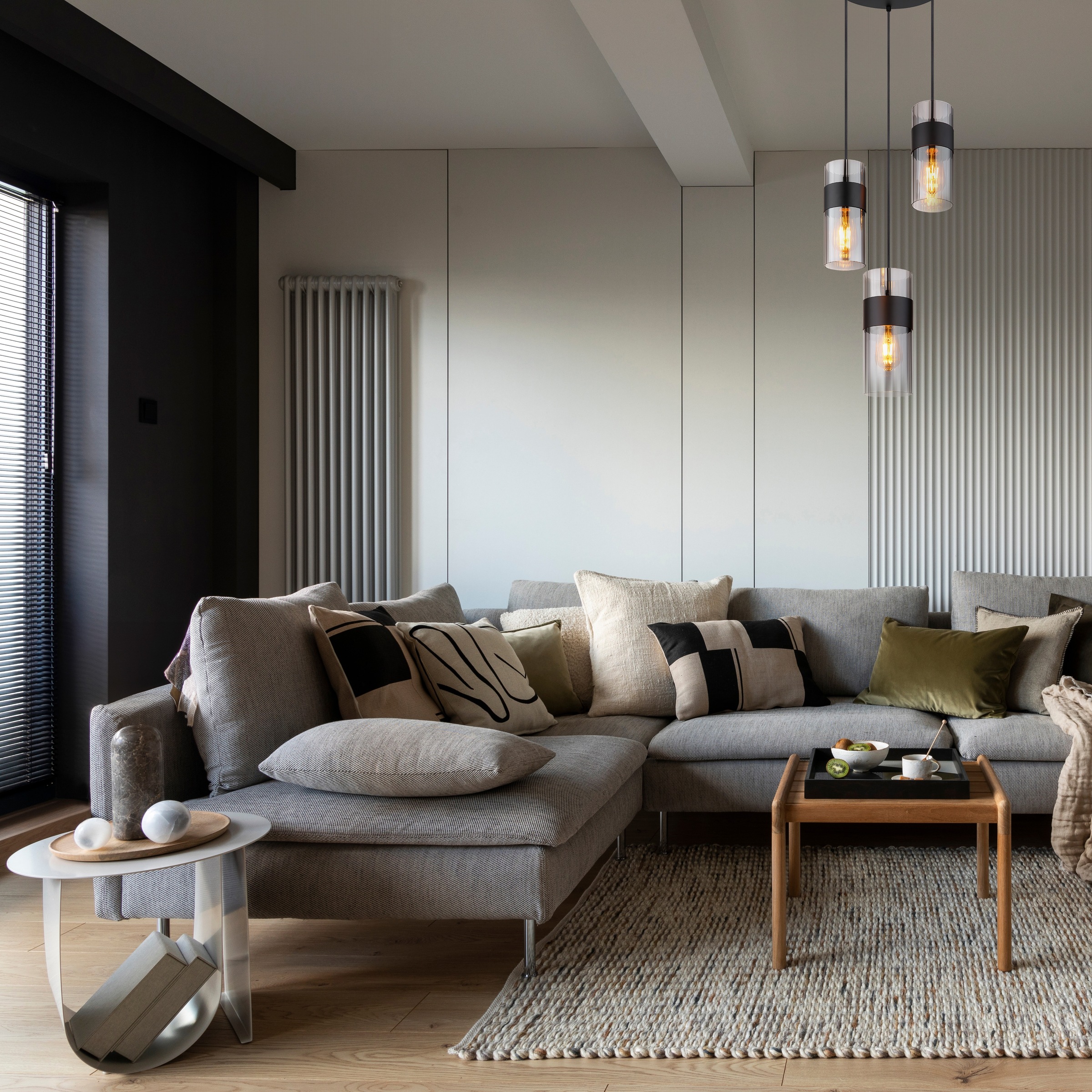 GLOBO LIGHTING Hängeleuchte »SCARFINA« E27 1 Stk. Hängeleuchte für Esszimmer & Küche Rauchglas