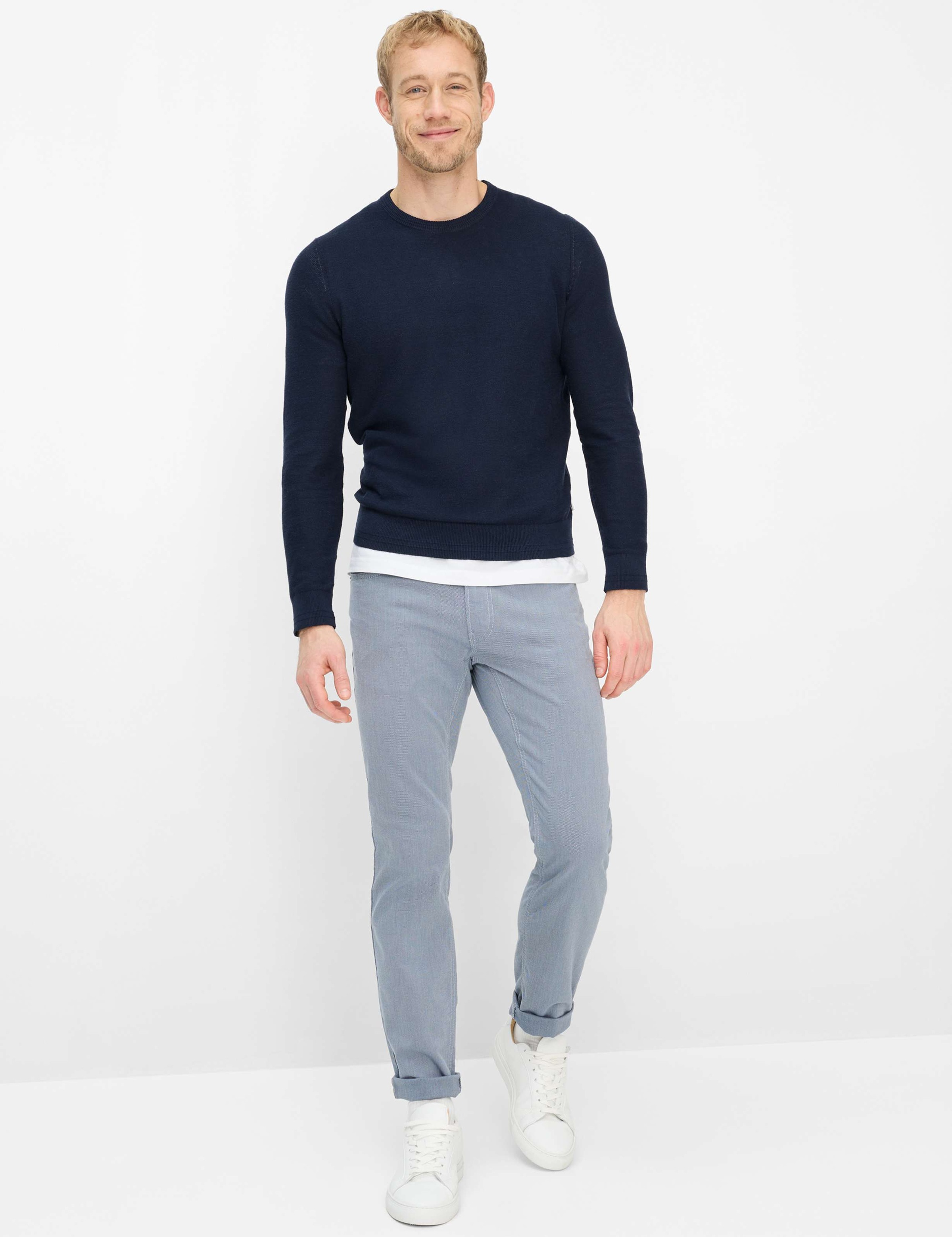 BRAX CHUCK Men 5-Pocket Trousers Blue 34/32 5