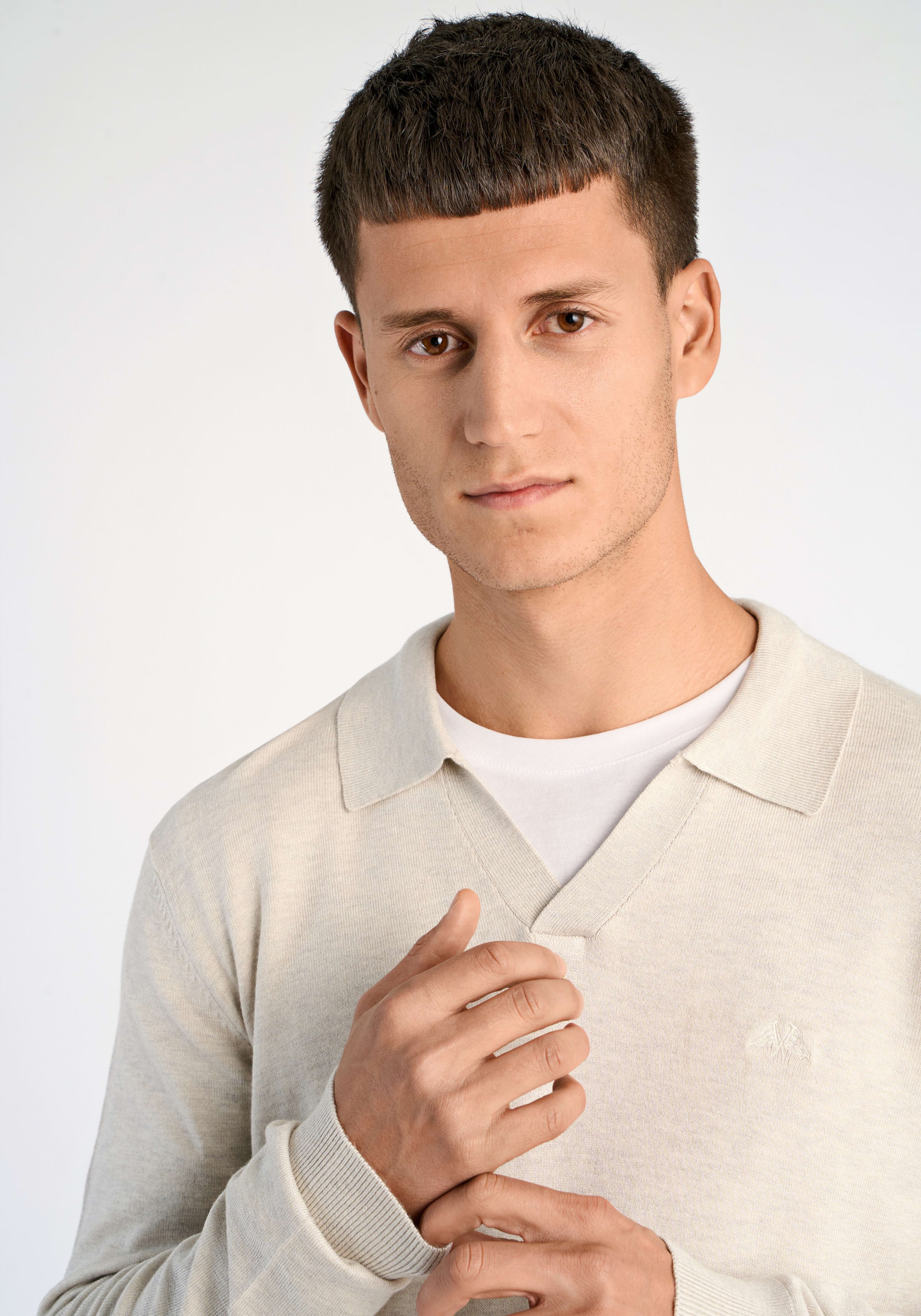 LINDBERGH Strickpullover mit Polokragen und mit Viskose