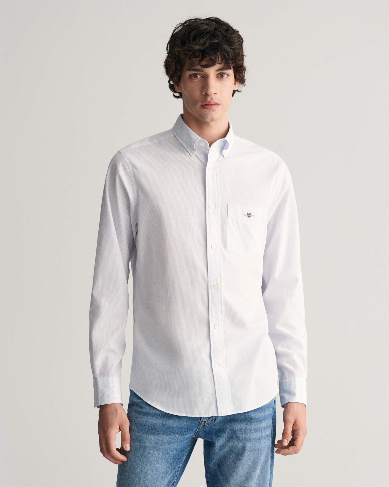 Gant Langarmhemd "REG POPLIN BANKER SHIRT", Banker Stripe Popeline, leichte günstig online kaufen