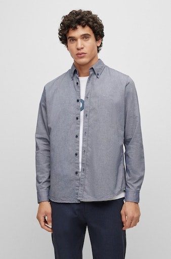 BOSS ORANGE Langarmshirt »Rickert«, (1 tlg.), mit Label-Stickerei auf der Brust