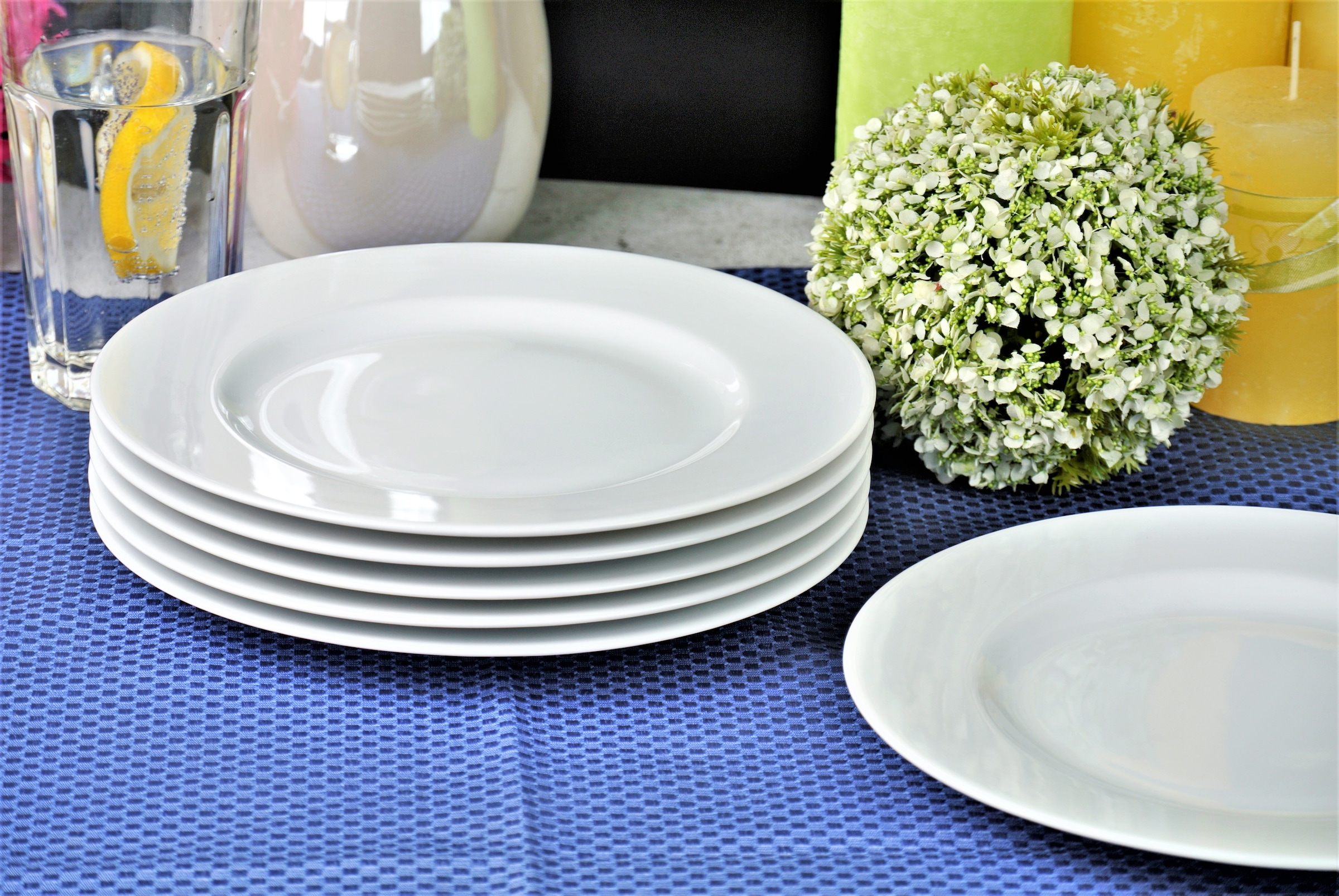 Retsch Arzberg Frühstücksteller »HEIKE WEISS, Dessert- & Kuchenteller 19 cm, Set 6-tlg, Porzellan«, (Set, 6 St.), klassisch runder Frühstücksteller für jeden Anlass, spülmaschinenfest