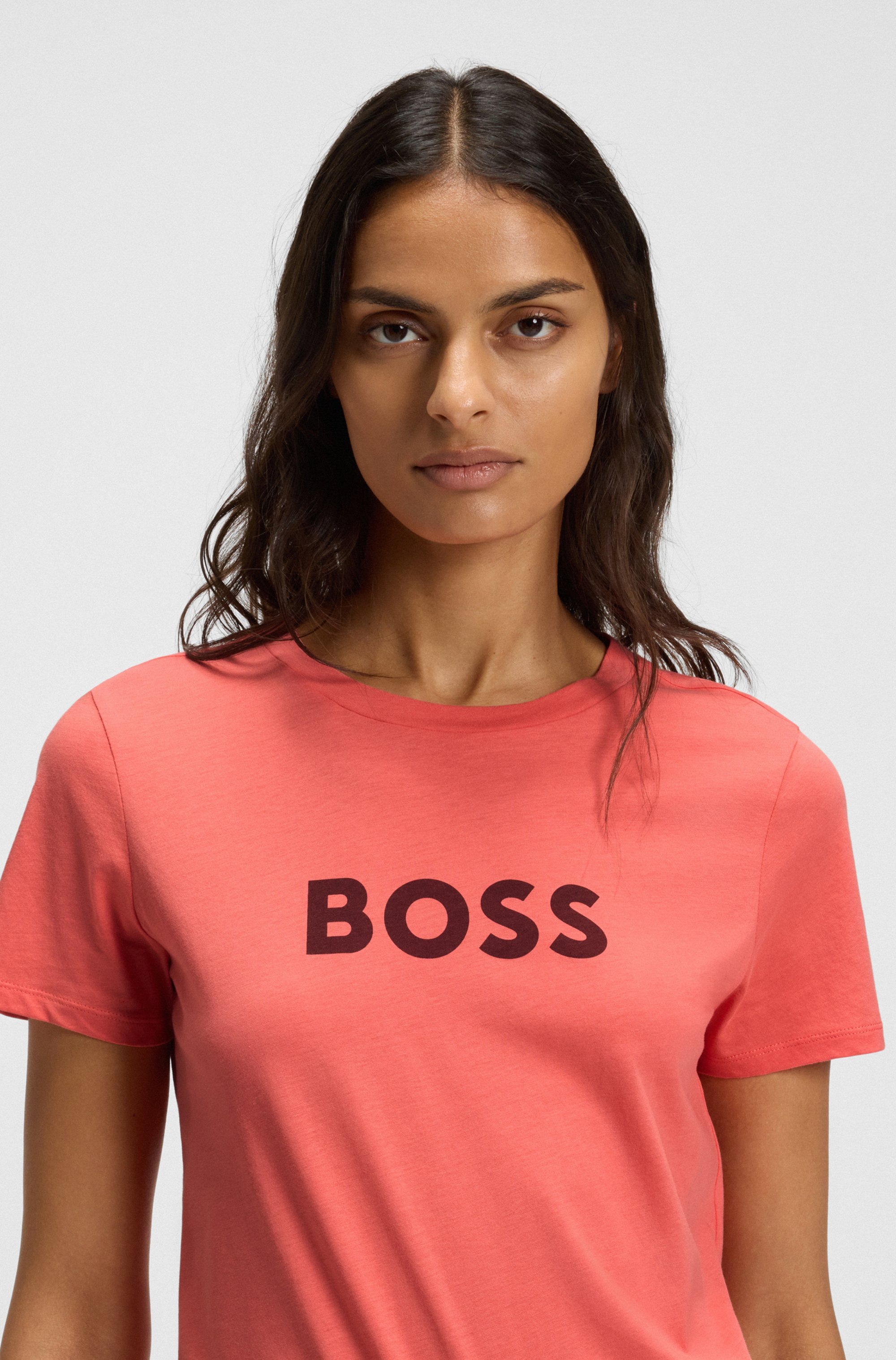 BOSS ORANGE T-Shirt "Elogo Premium Damenmode", mit BOSS-Schriftzug günstig online kaufen