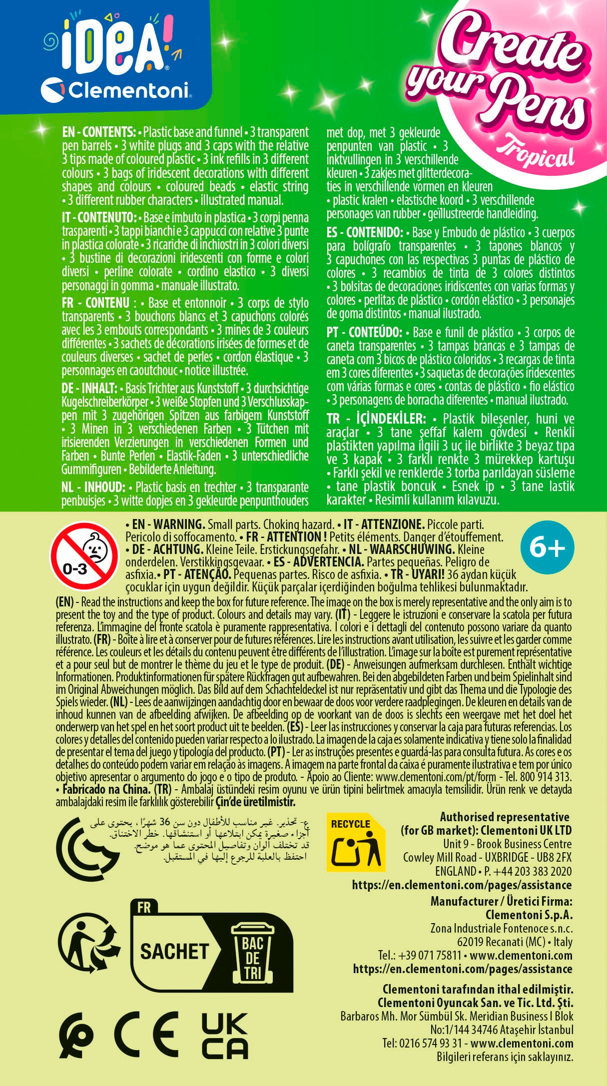 Clementoni® Kreativset »Idea, Deine Stift-Kreationen - Tropical«