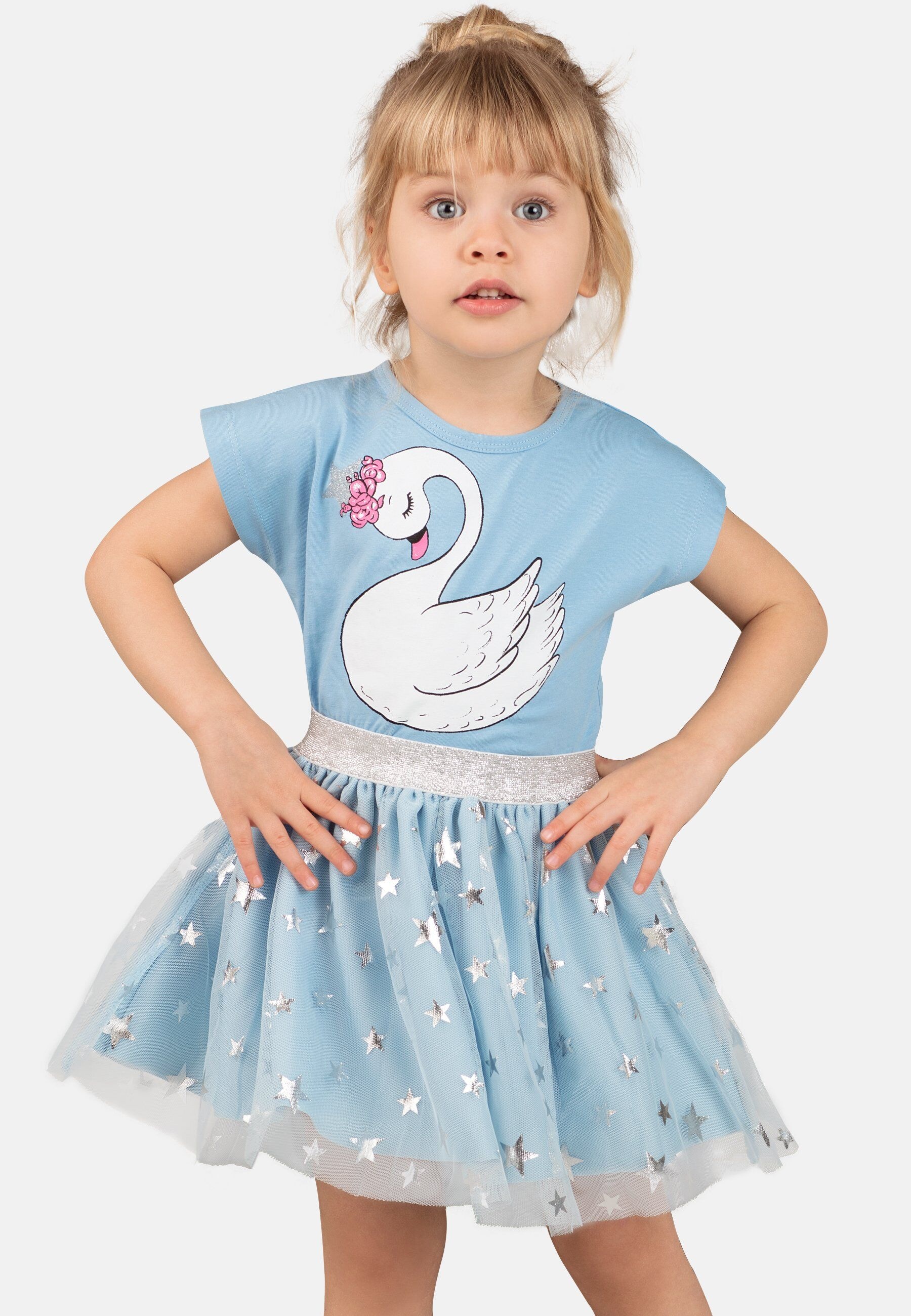 Denokids Cocktailkleid "Swan&Stars", mit Schwanen Print günstig online kaufen