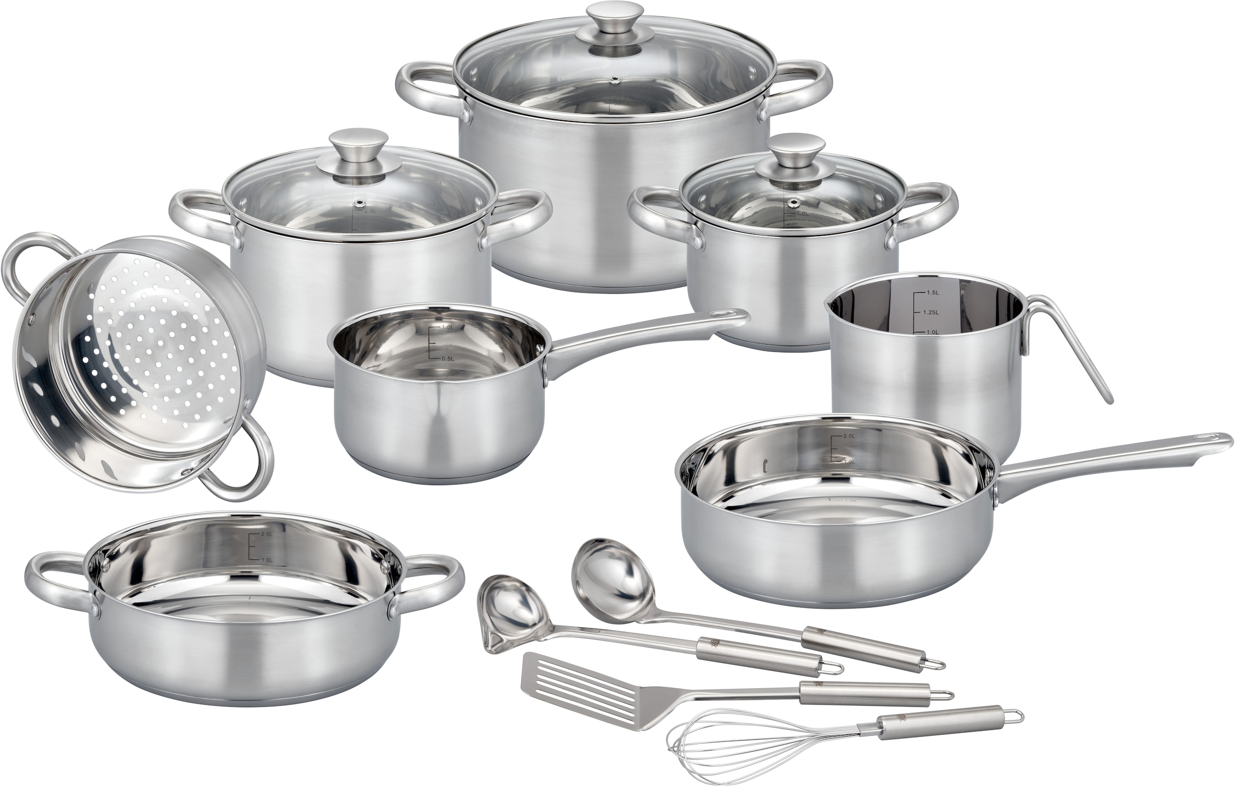 GSW Topf-Set "Toronto" Set, 15 Stk. tlg. Edelstahl günstig online kaufen