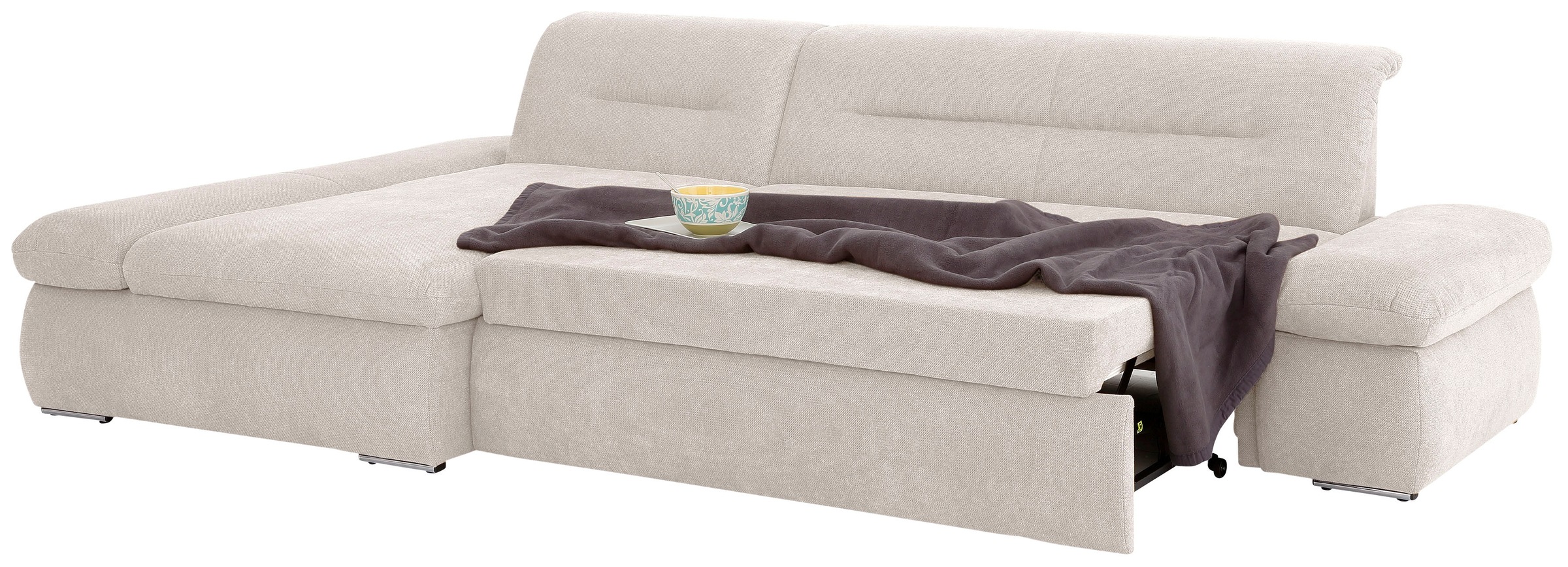 INOSIGN Ecksofa »Avesa L-Form«, Wahlweise mit Armteilvertsellung und Bettfunktion, B/T/H: 300/172/80cm