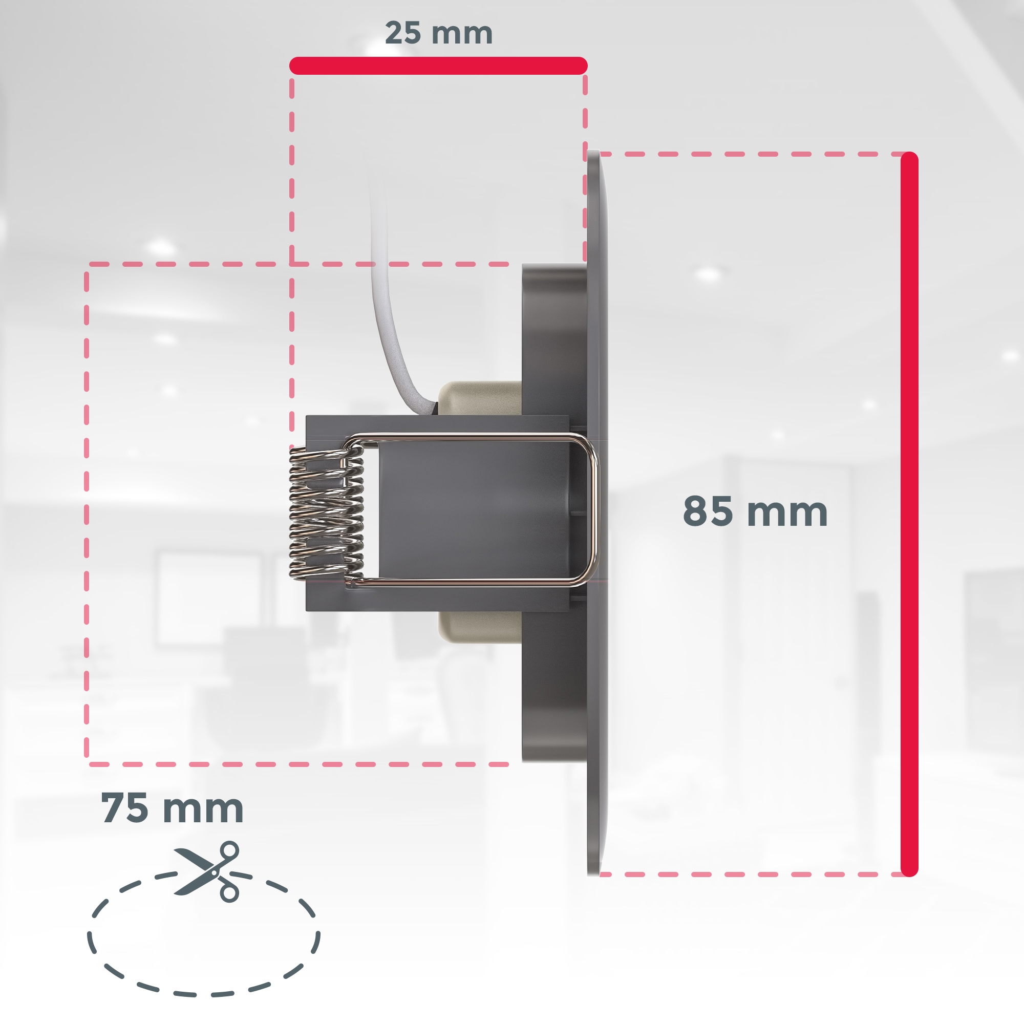 B.K.Licht LED Bad-Einbauleuchte, 5er Set, Schutzart IP44 spritzwassergeschützt, Ø 8,5 cm