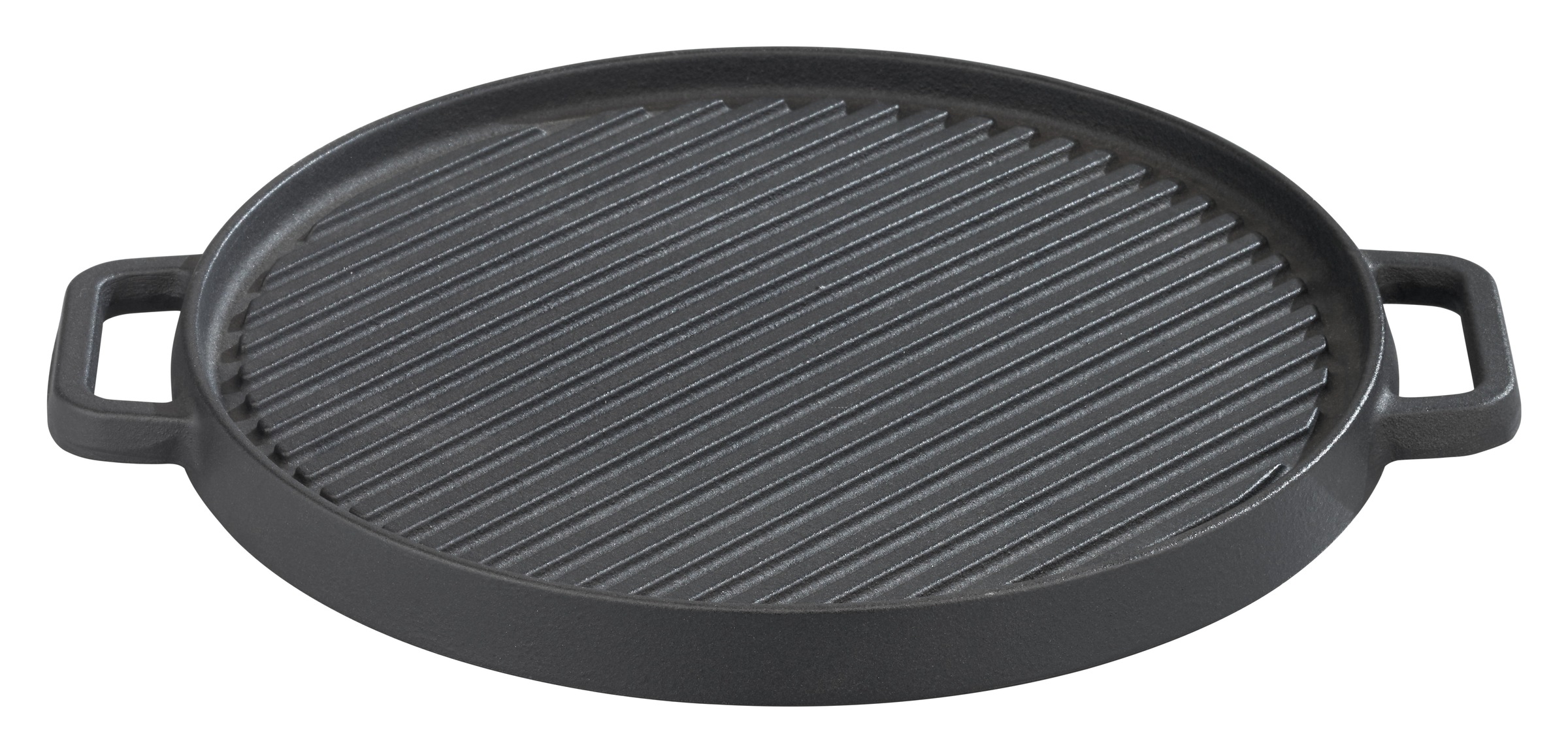 GSW Grillplatte "Black Iron BBQ" Gusseisen Grillplatte zur Anwendung auf dem Grill, Feuer oder Backofen
