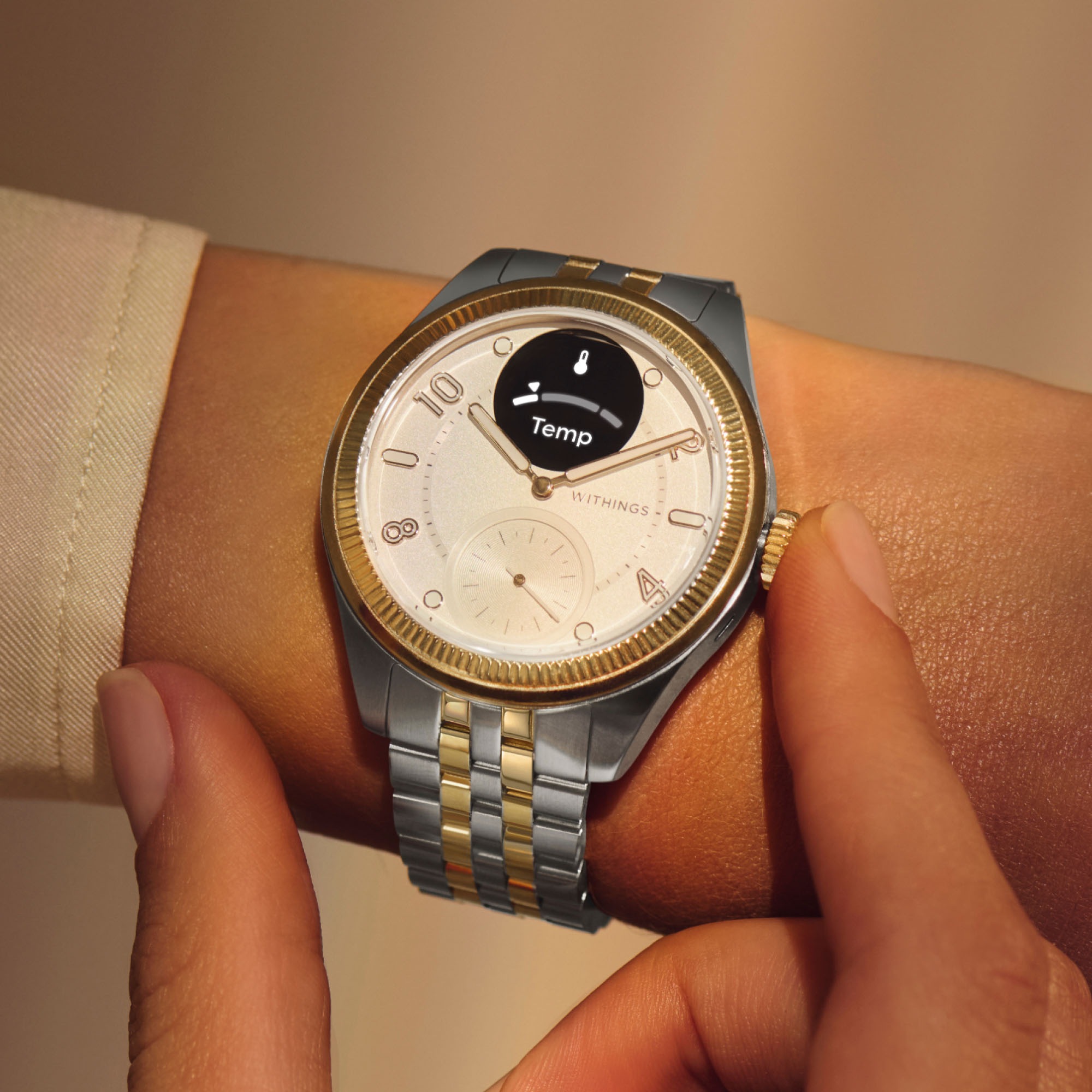 Withings Smartwatch »ScanWatch Nova Brilliant Edition 39mm«, (1.6 cm / 0.63 Zoll),)