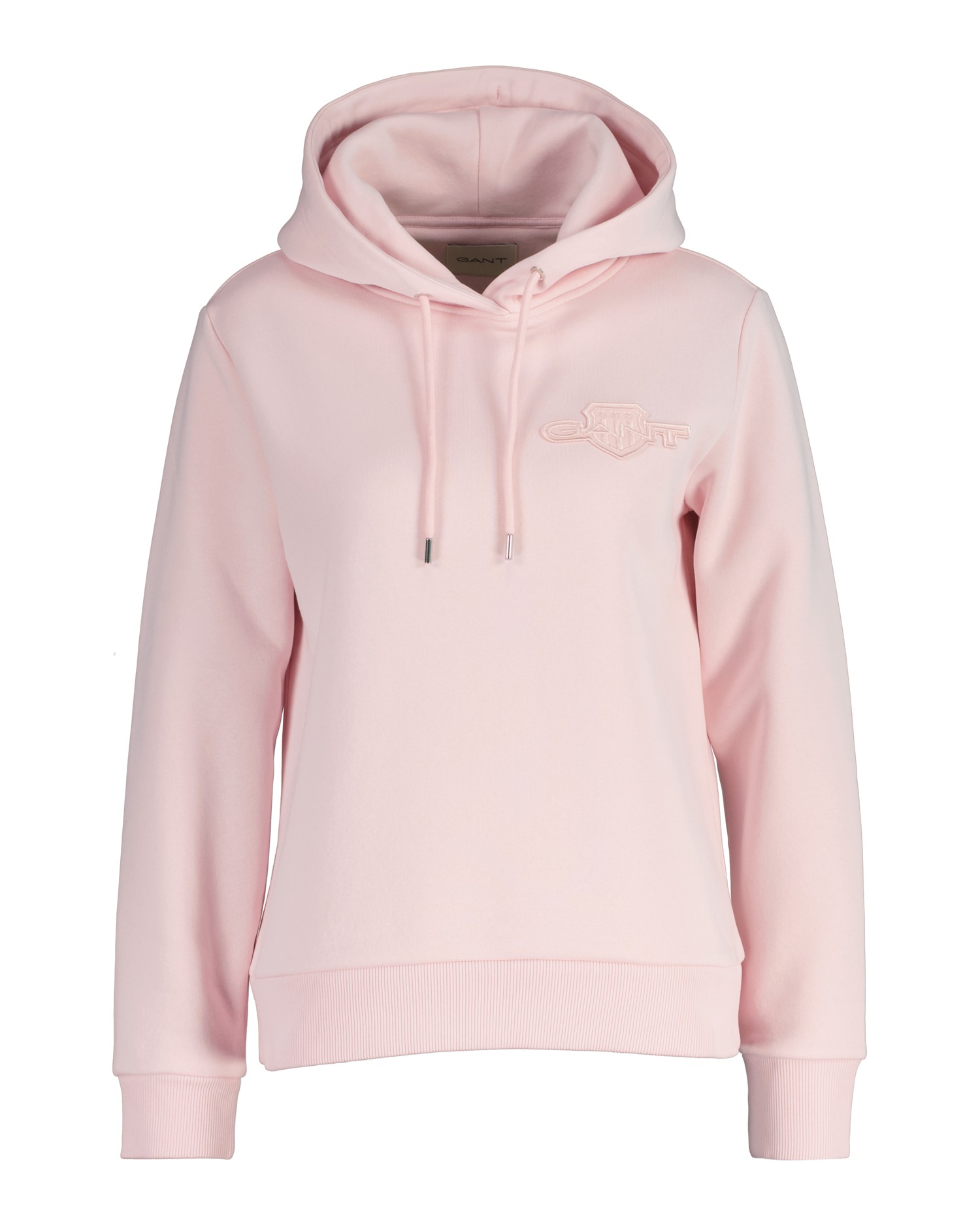 Gant Hoodie "REG TONAL SHIELD HOODIE", Ton in Ton Stickerei, Rippbündchen günstig online kaufen