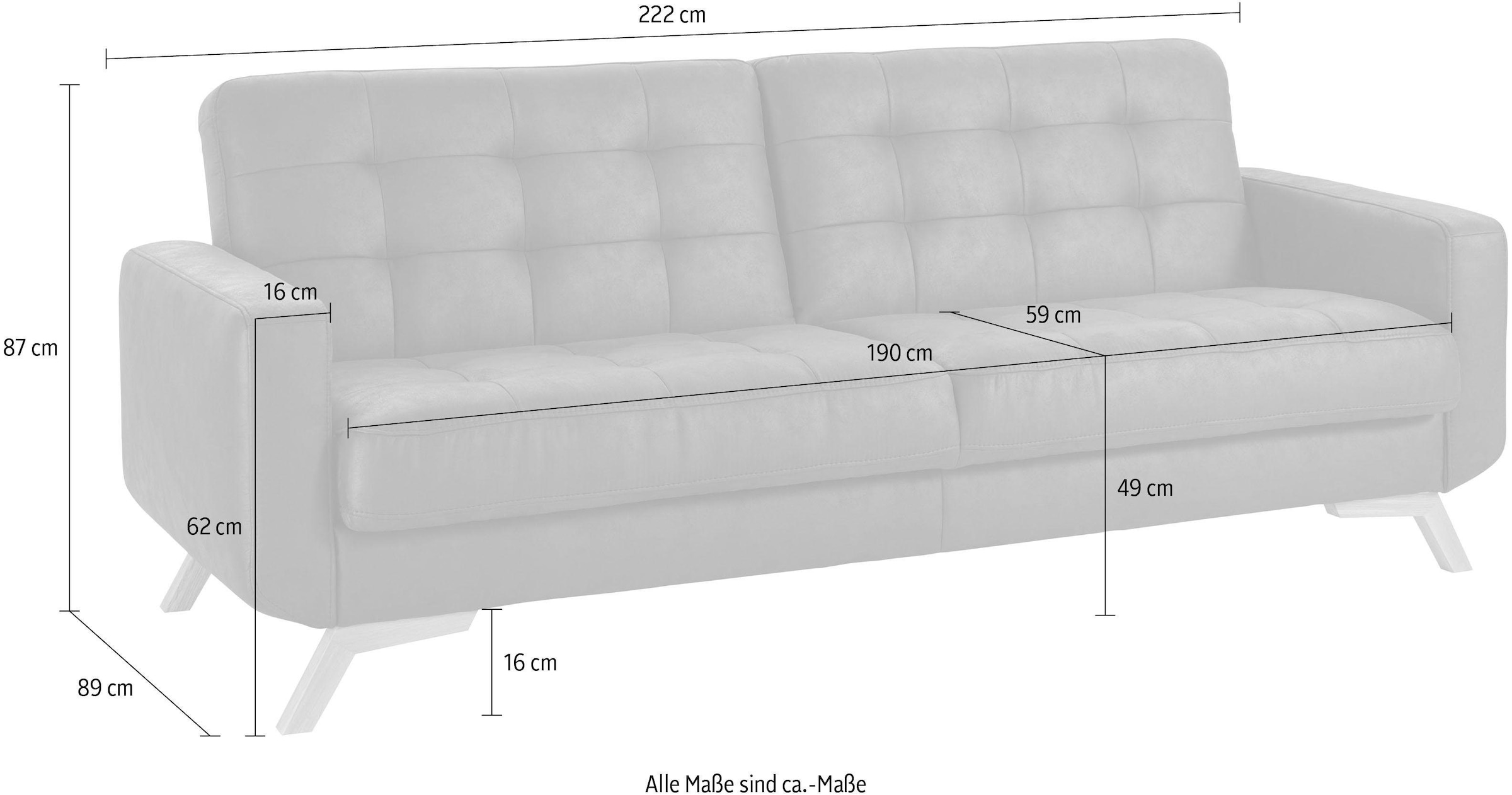 exxpo - sofa fashion 3-Sitzer »Fiord«, mit Bettfunktion und Bettkasten  kaufen | BAUR | Einzelsofas