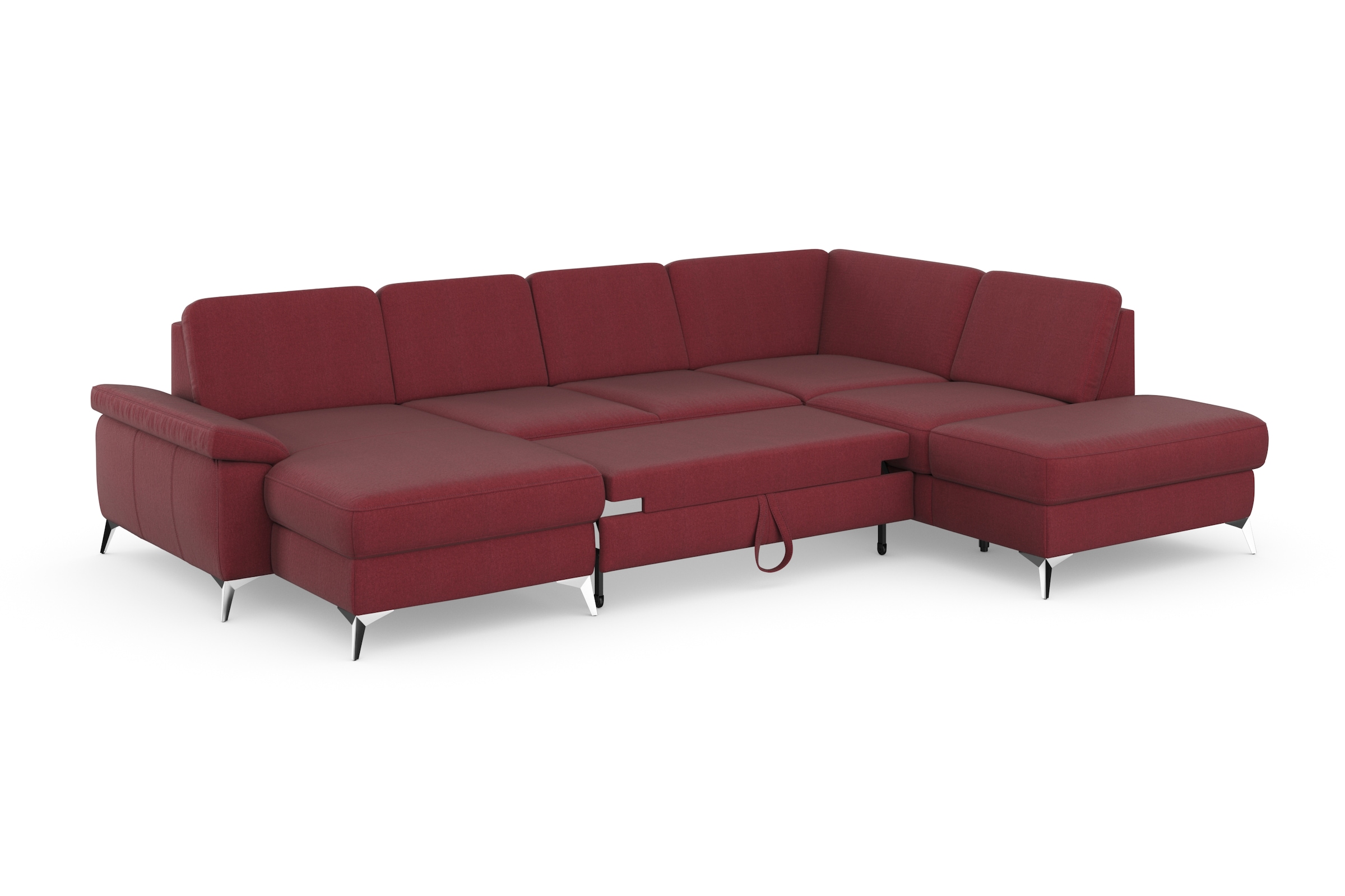 sit&more Wohnlandschaft »Padua U-Form«, inklusive Sitztiefenverstellung, Armteilfunktion und Federkern