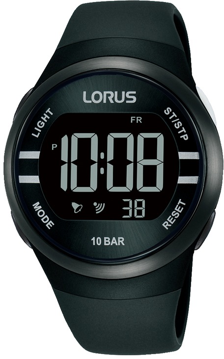 LORUS Chronograph »Lorus Digital Chrono, R2333NX9«, Armbanduhr, Quarzuhr, Damenuhr, Stoppfunktion, digitale Anzeige, Datum