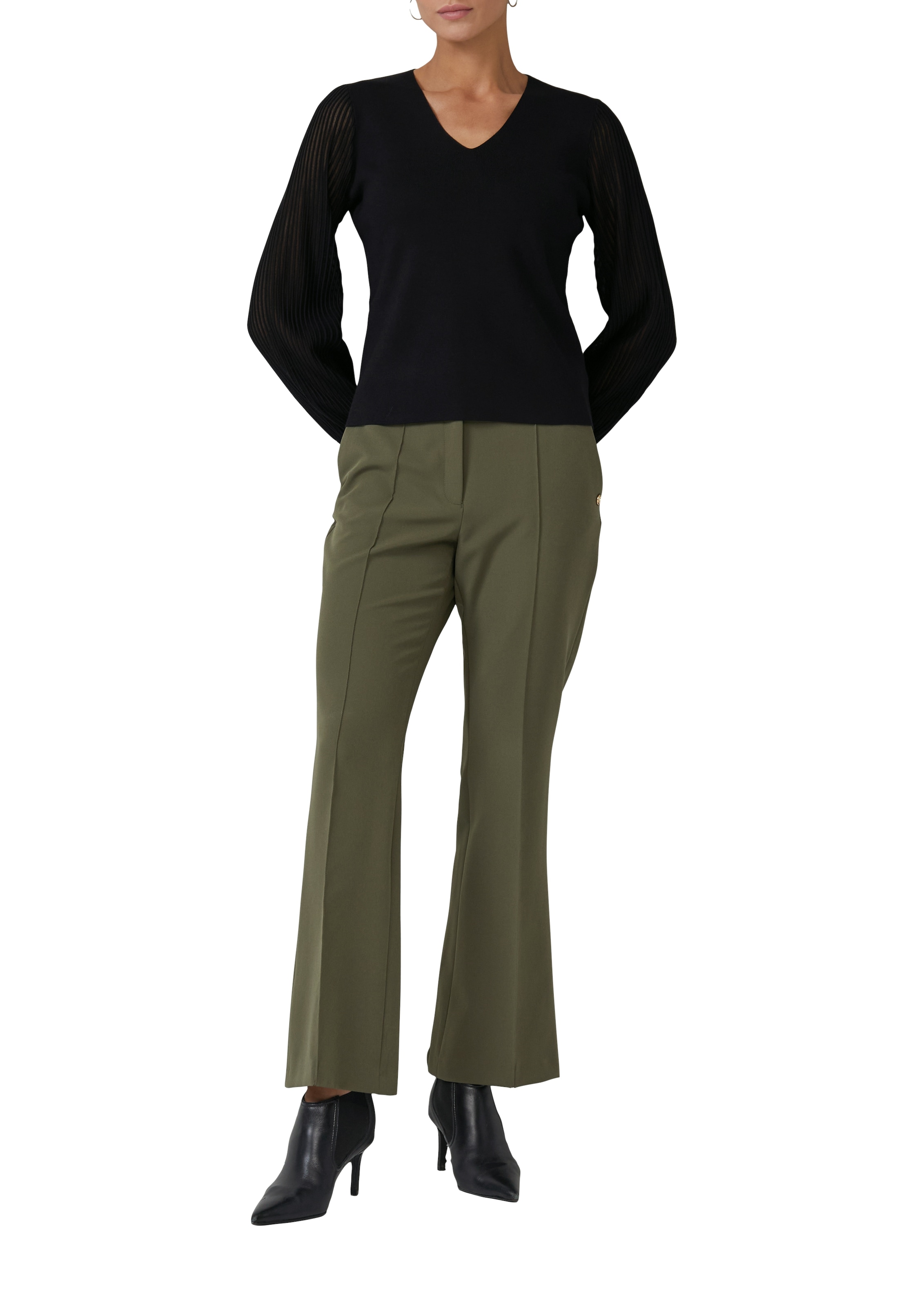 s.Oliver BLACK LABEL Strickpullover , mit semitransparenten Ärmeln
