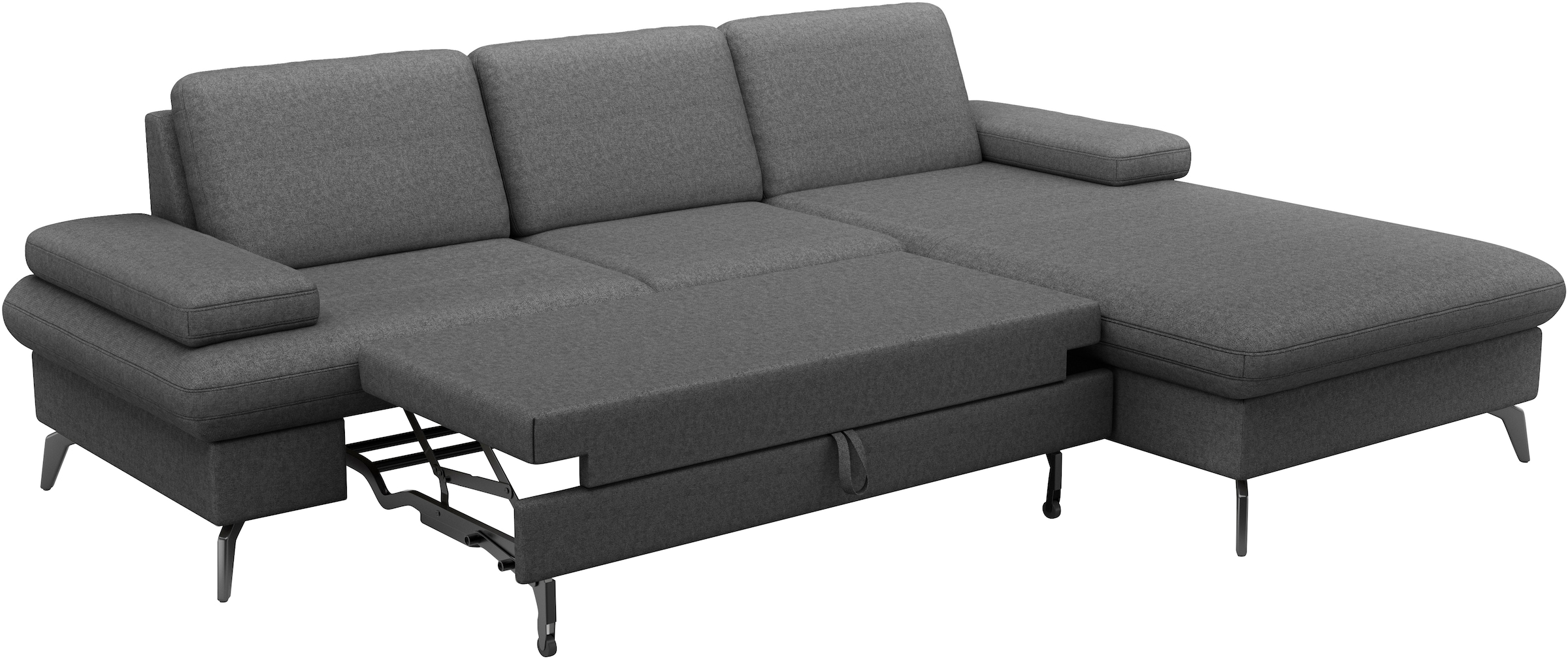 sit&more Ecksofa »Morris Jubi L-Form«, inkl. Armteilfunktion und 1 Zierkissen, wahlweise mit Bettfunktion
