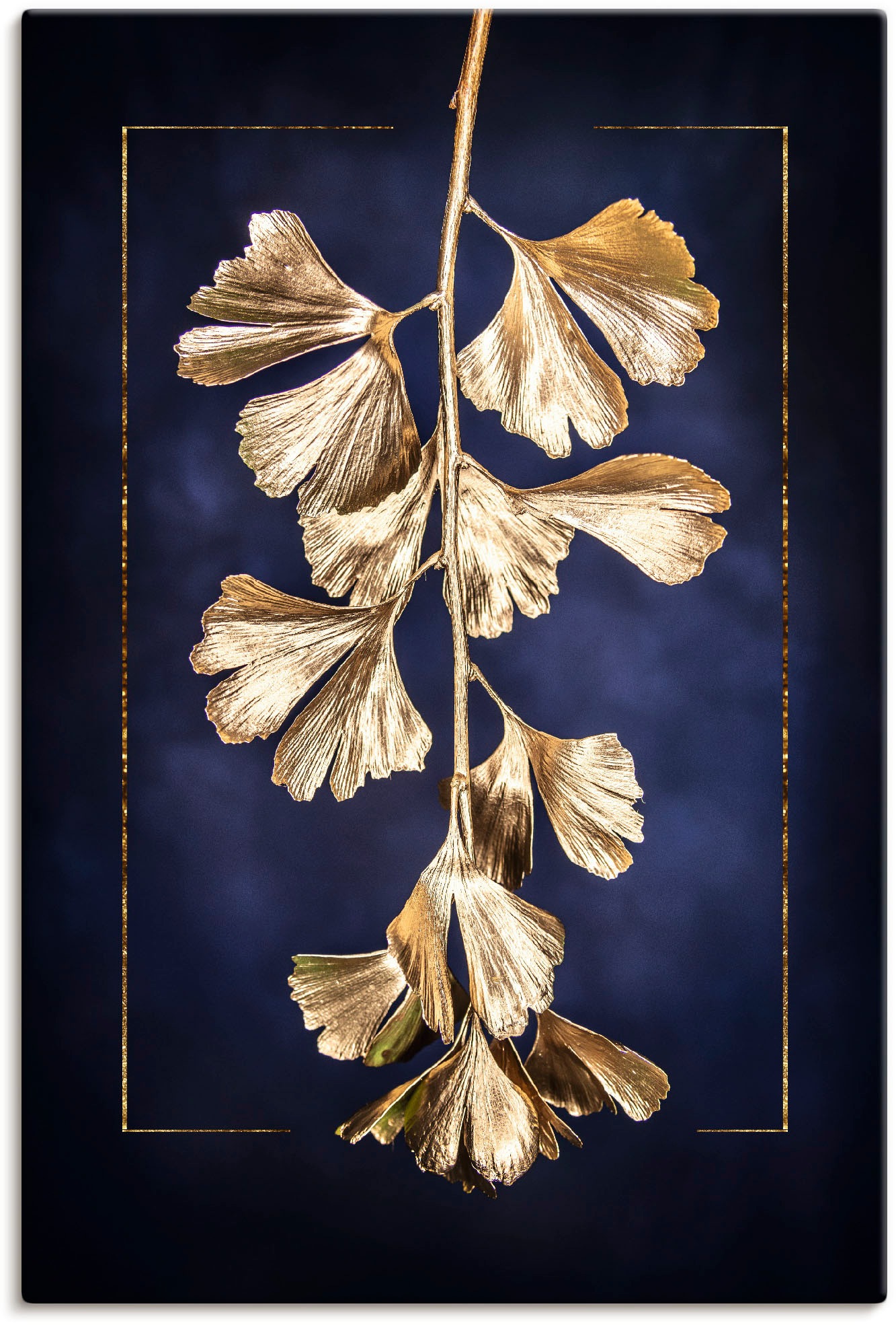 Artland Wandbild "Goldener Gingko" Blätterbilder 1 Stk. tlg. als Leinwandbild, Poster in verschied. Größen