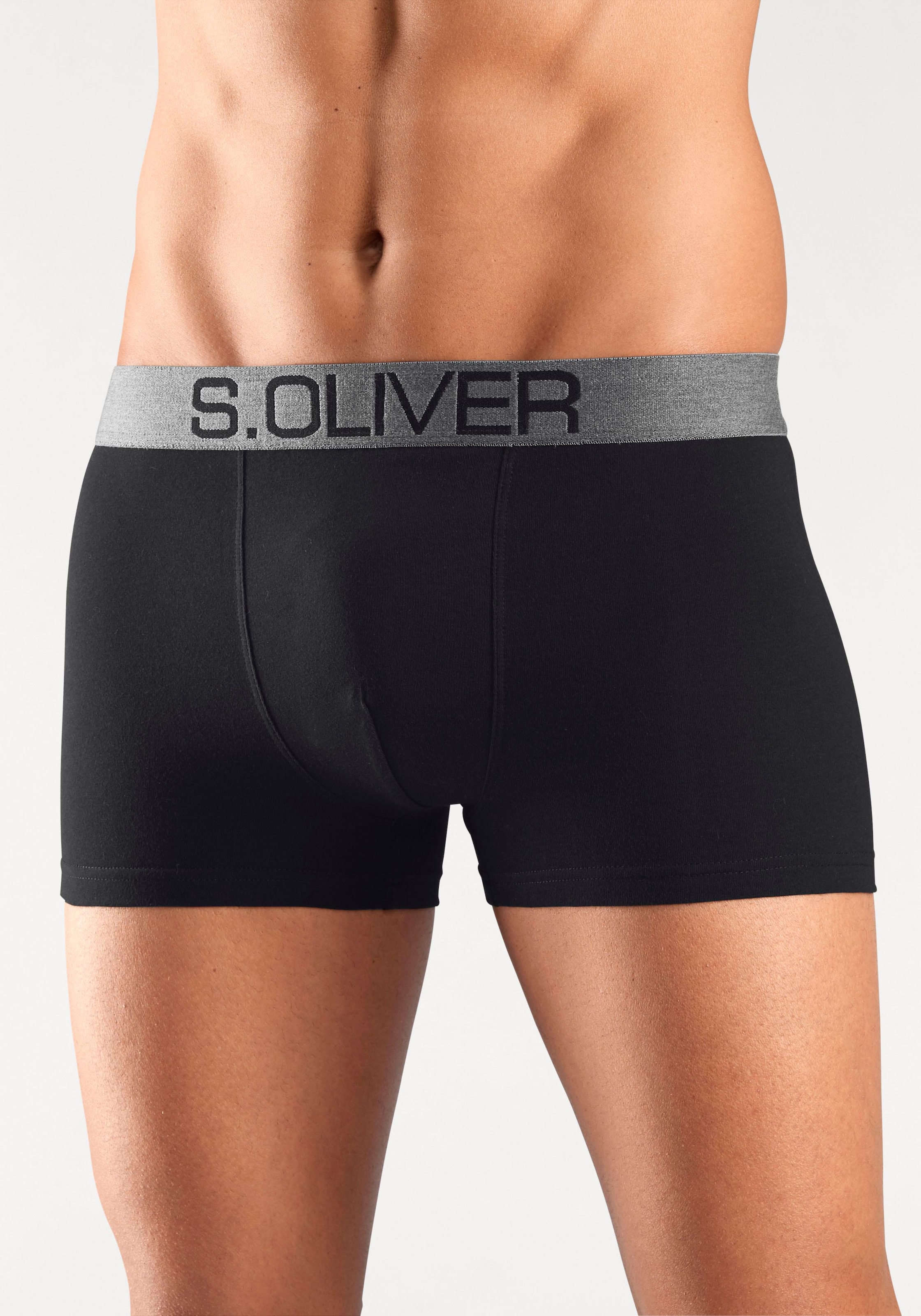 s.Oliver Boxer »Boxershorts für Herren«, (Packung, 4 St.), mit kontrastfarbenem Webbund