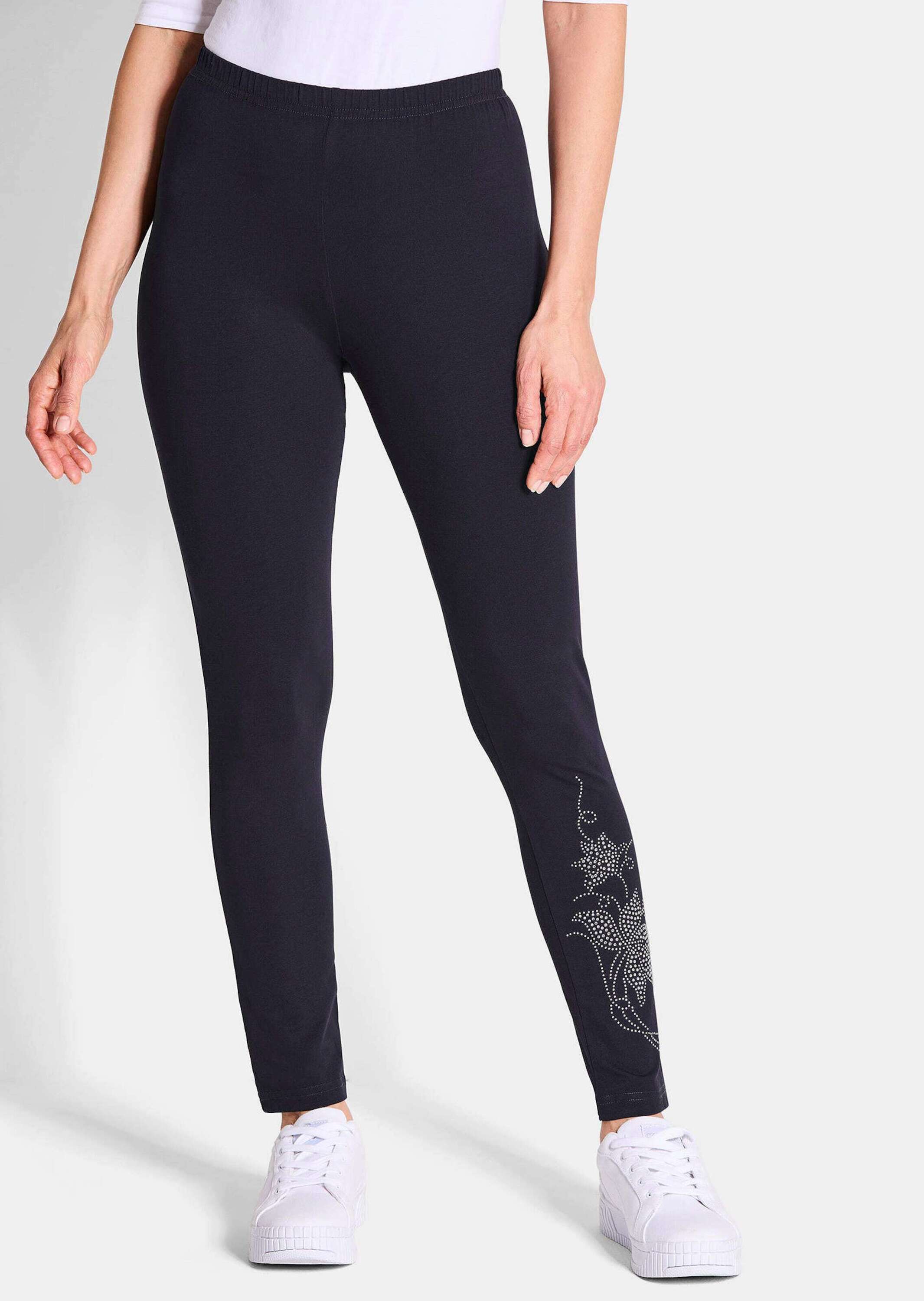 GOLDNER "Bequeme Baumwoll-Leggings, 2-Stück" Glitzermotiv