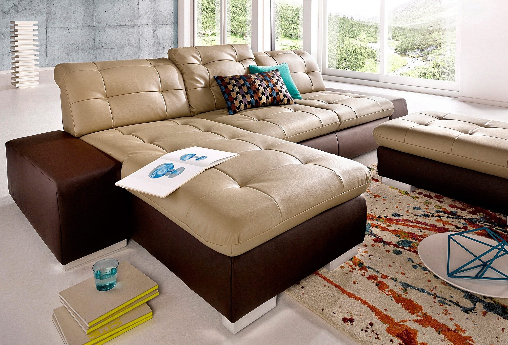 sit&more Ecksofa »Palomino L-Form«, wahlweise XL oder XXL und mit Bettfunktion