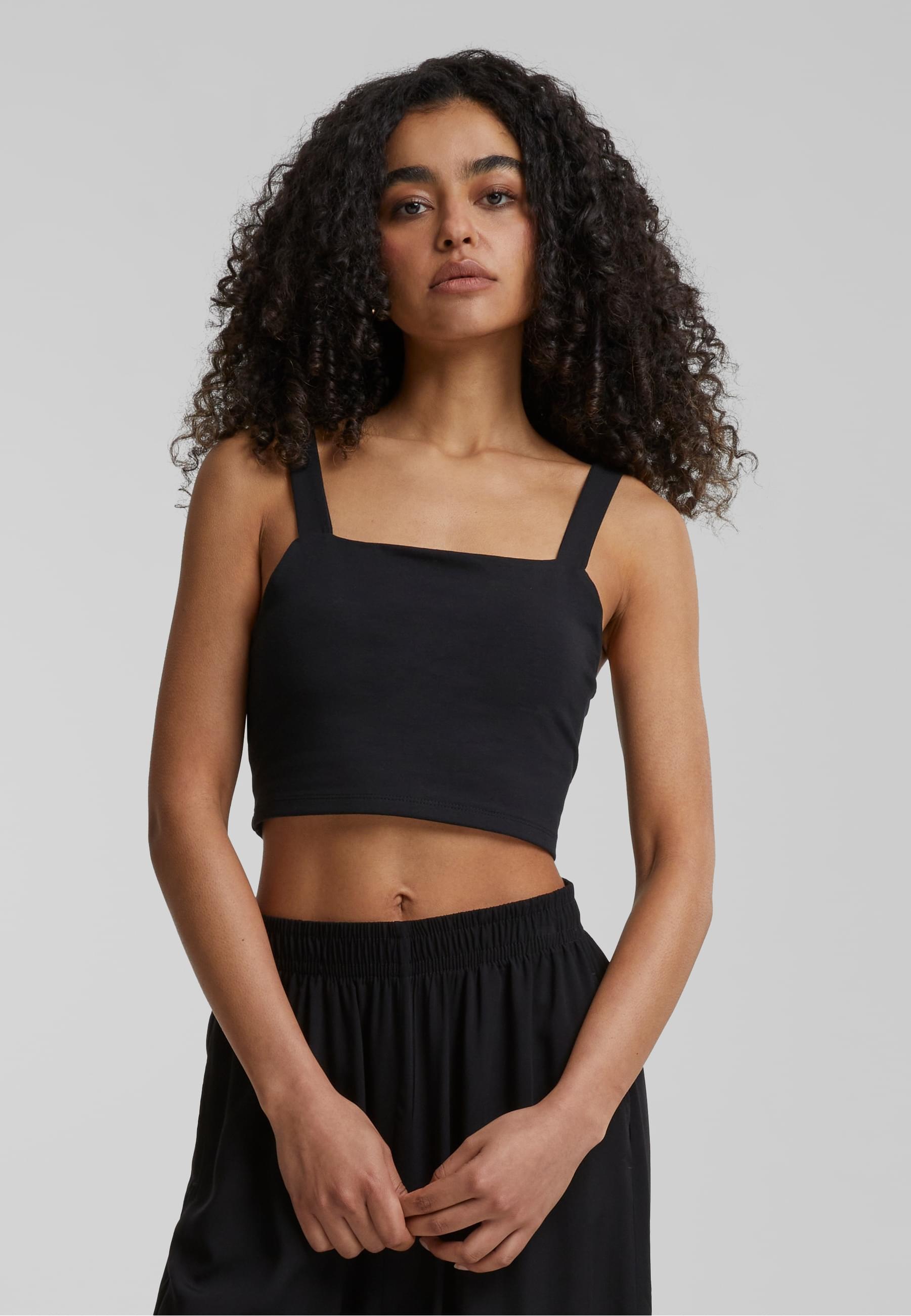 URBAN CLASSICS T-Shirt »Urban Classics Damen Ladies Cropped Top«, (1 tlg.)
