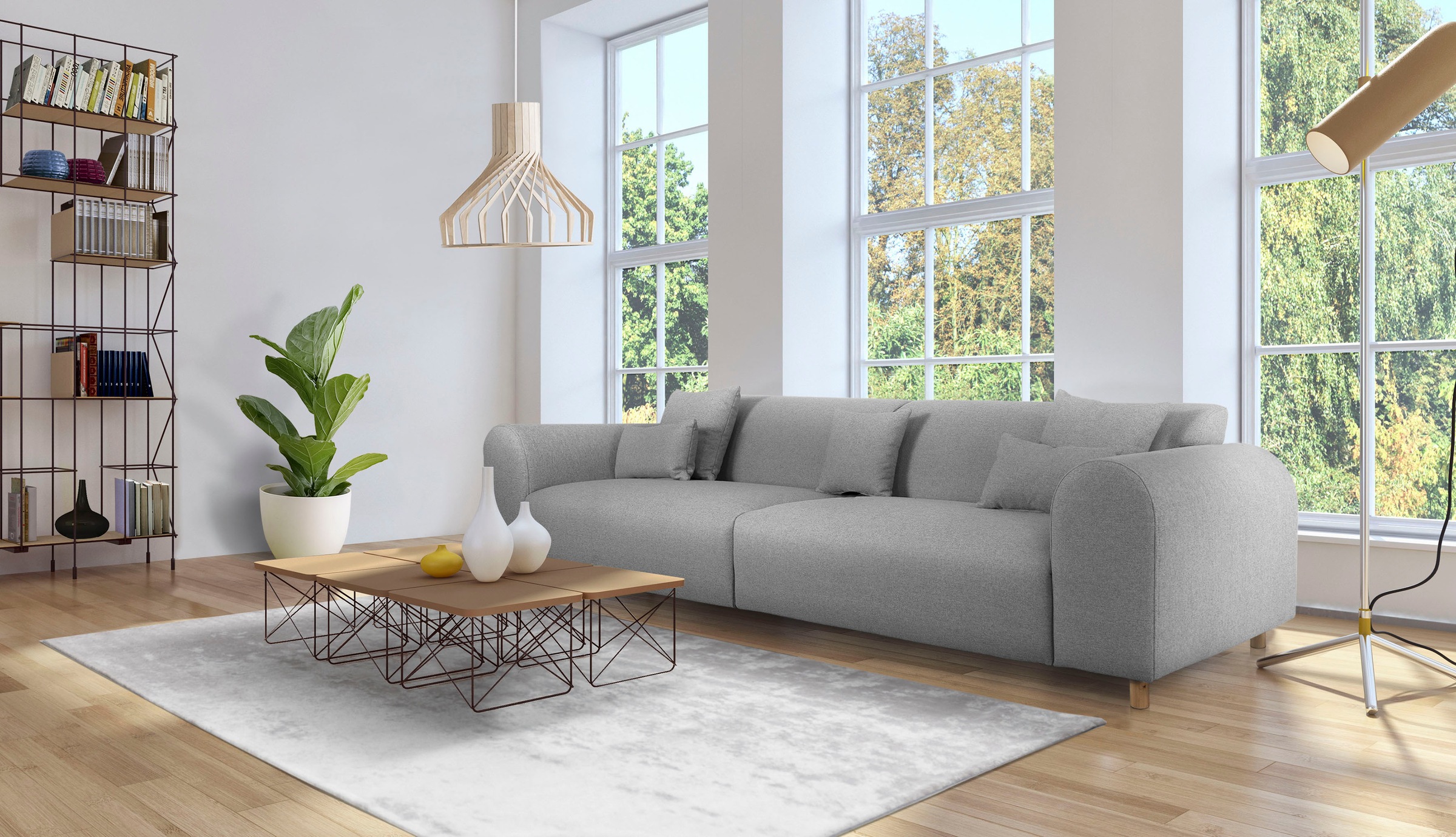 Home affaire Big-Sofa "Svennis" in 2 Bezugsqualitäten, B/T/H: 314/98/83 cm günstig online kaufen