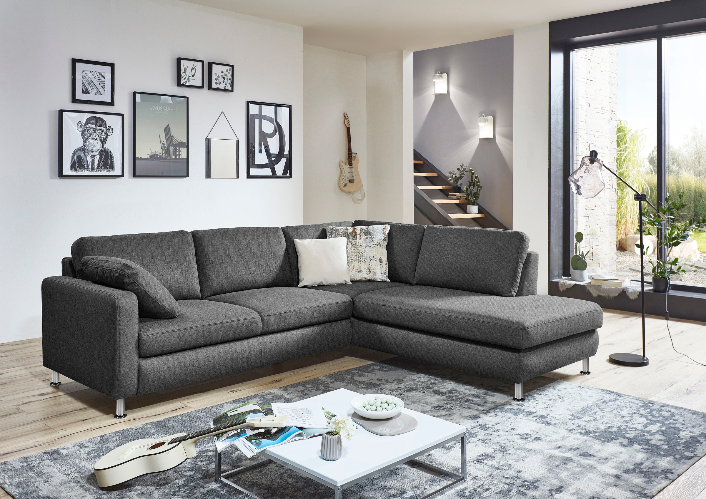 Die PlanBar Ecksofa »MP-IN19027 L-Form«, wahlweise mit Bettfunktion, mit Kaltschaum