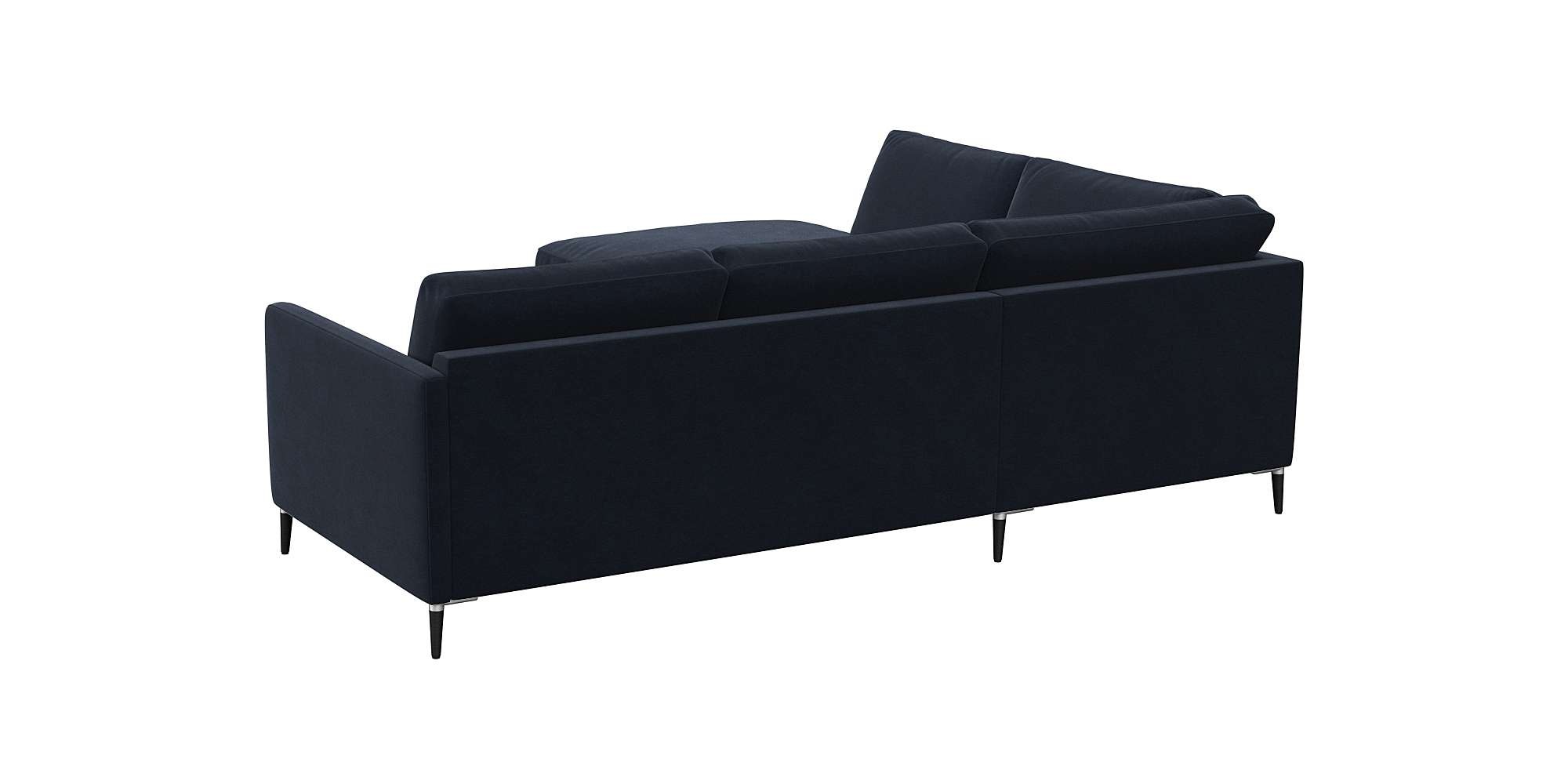 FLEXLUX Ecksofa »Fiore, L-Form«, schmale Armlehnen, Füße Alu/schwarz, B/T 234/225cm, Kaltschaum im Sitz