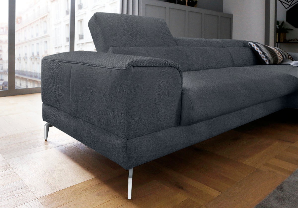 Thumbnail - W.SCHILLIG Ecksofa "piedroo, Designsofa mit tollem Sitzkomfort, bequem und elegant, L-Form", Kopfteilverstellung, wahlwe...