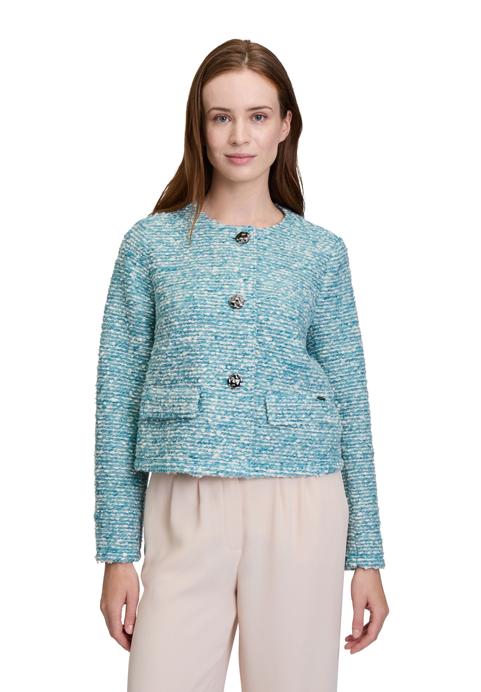 Betty&Co Jackenblazer "Betty & Co Damen Kuscheljacke mit Knöpfen", Material günstig online kaufen