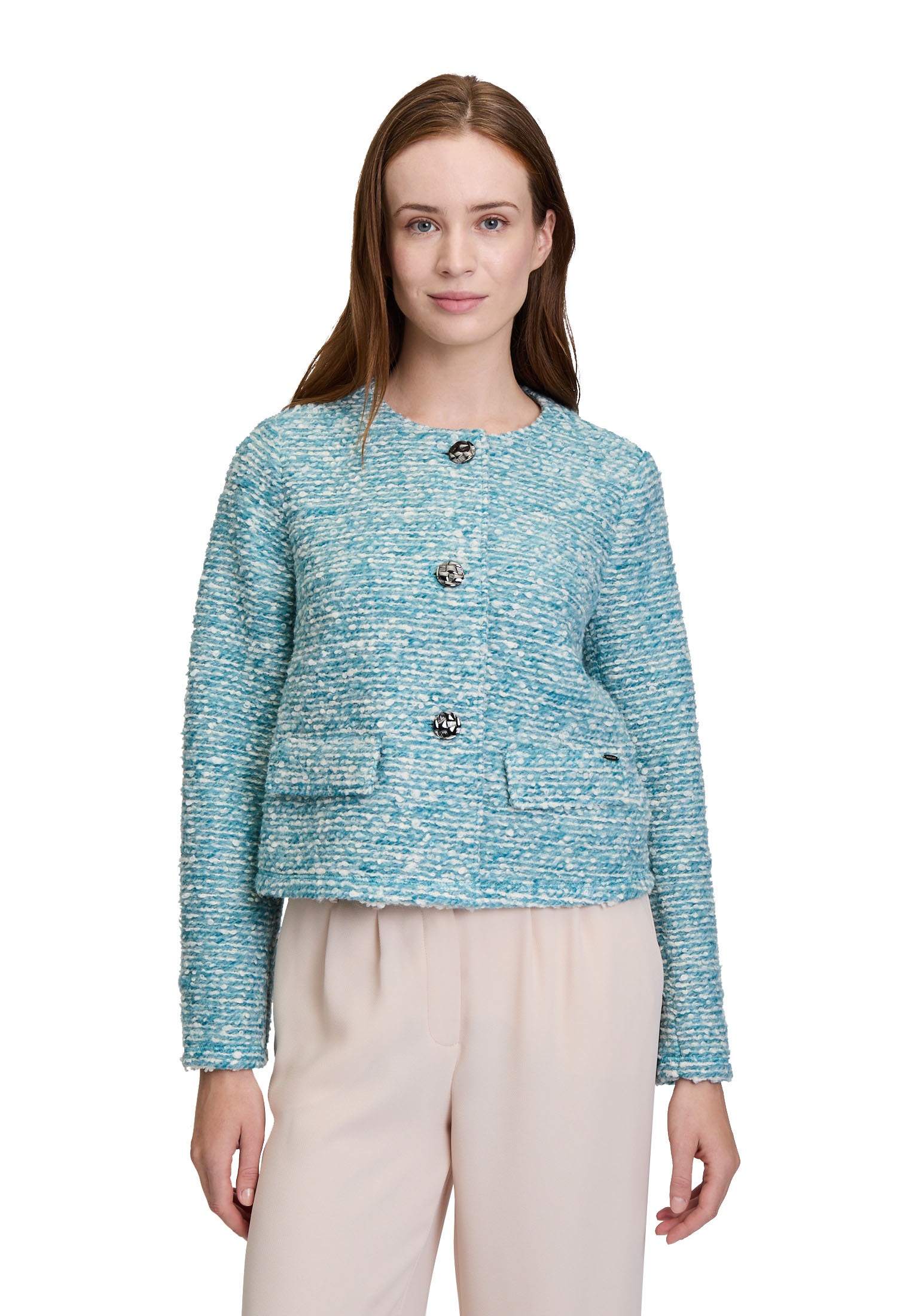 Betty&Co Jackenblazer "Damen Kuscheljacke mit Knöpfen" Material günstig online kaufen