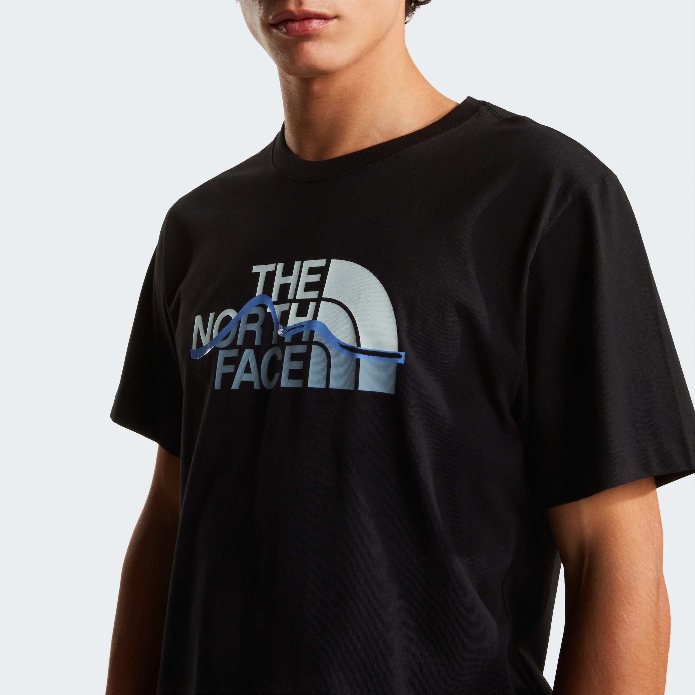 The North Face T-Shirt »M MOUNTAIN LINE REGULAR SHORT SLEEVE TEE« 1 tlg. sportlicher Stil, Kurzarm, für Sport und Outdoor, aus Baumwolle