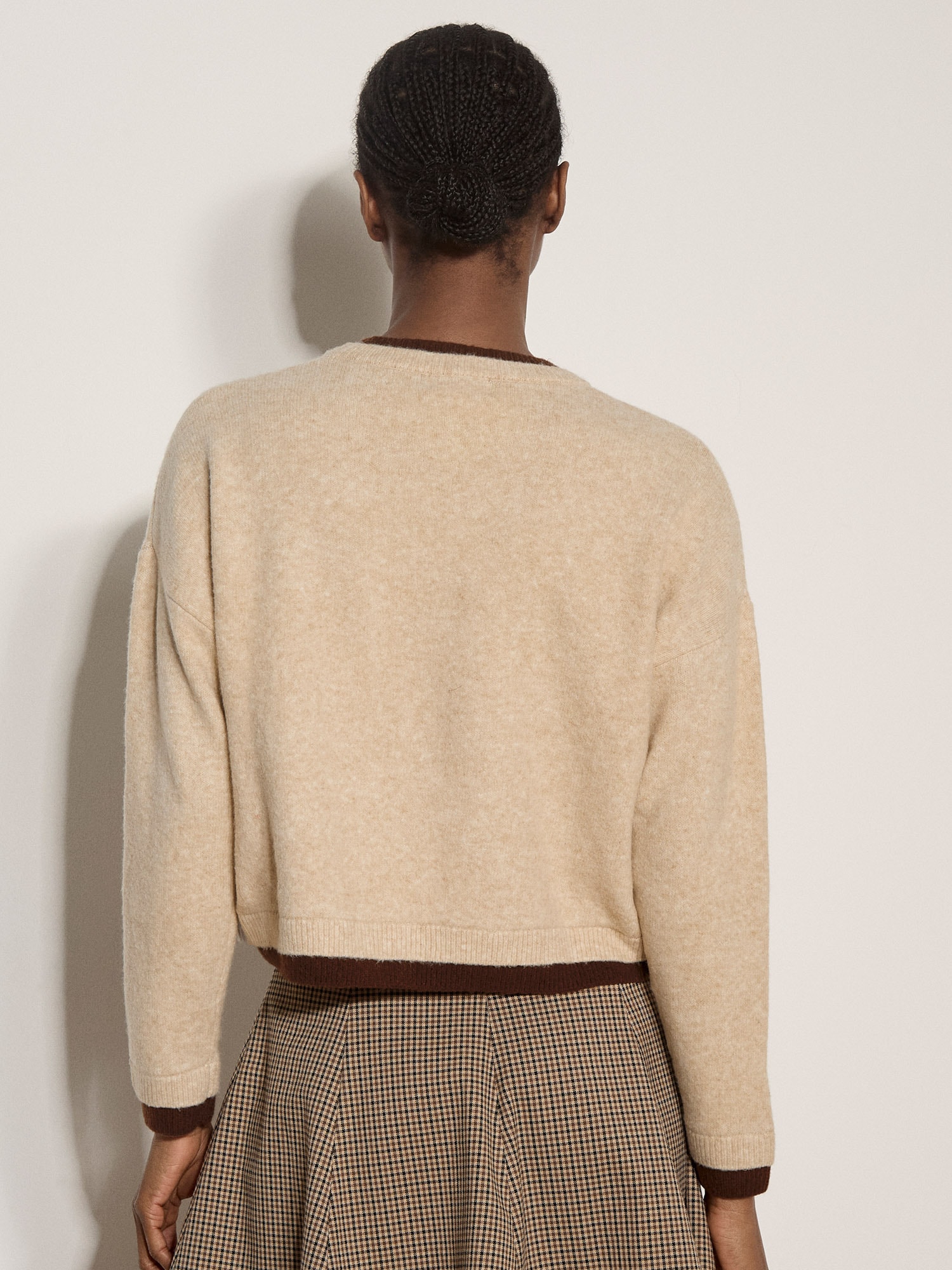 Apricot Strickpullover »Pullover im Lagenlook« mit abgesetzten Abschlüssen